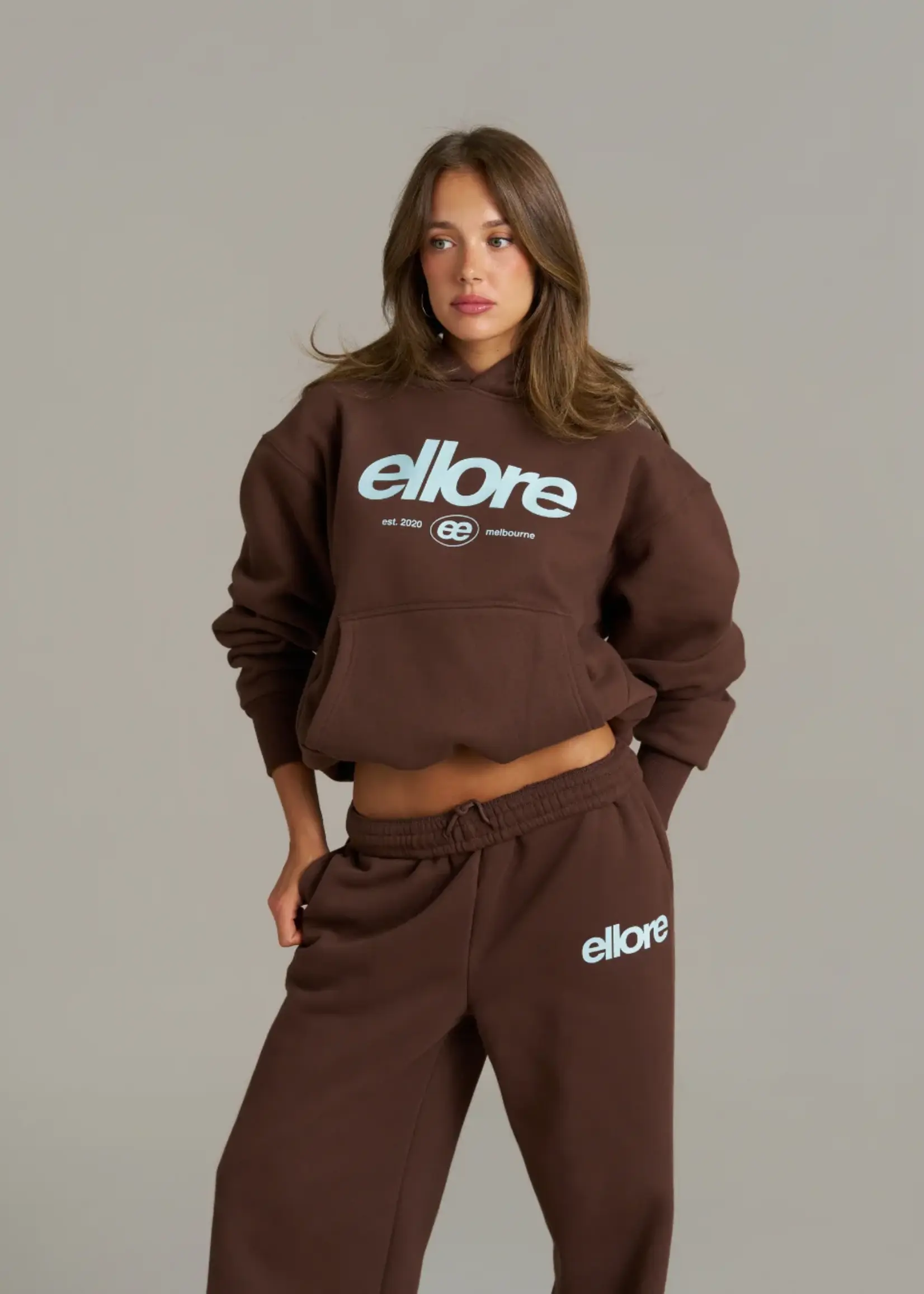 Boxy Adjustable Hoodie - Chocolate