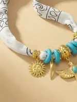 Goupi White Scarf Necklace