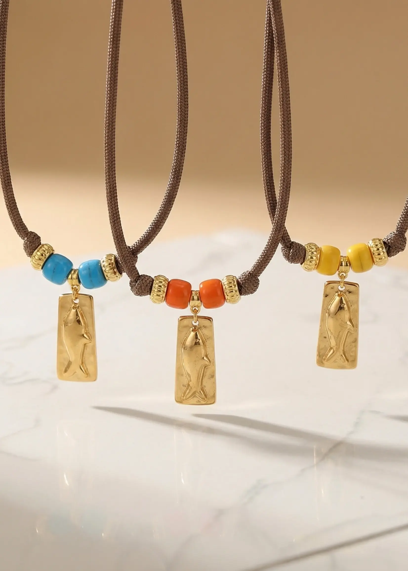 Goupi Layered Cord Fish Charm
