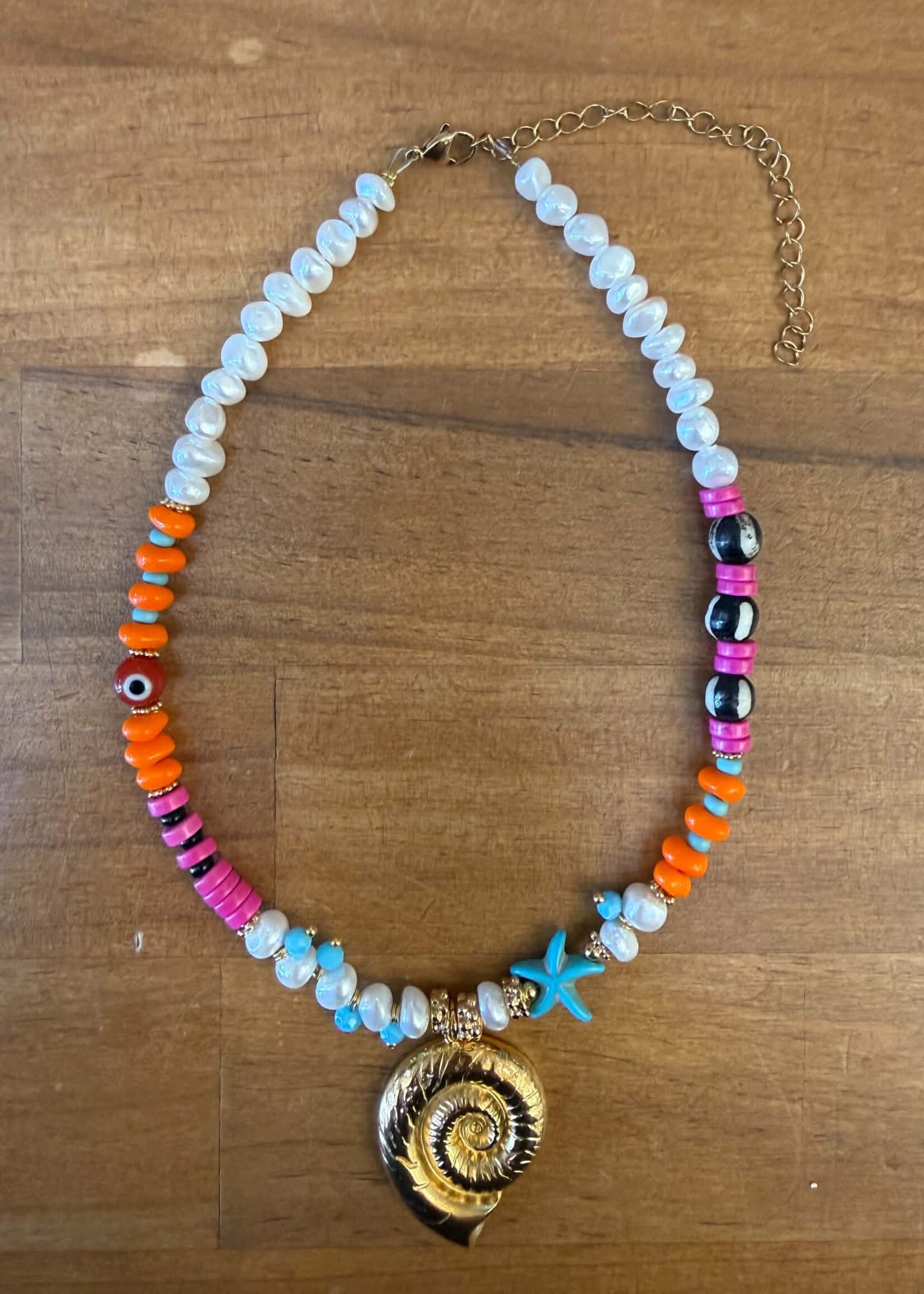 Goupi Nautilus Metallic Shell Necklace