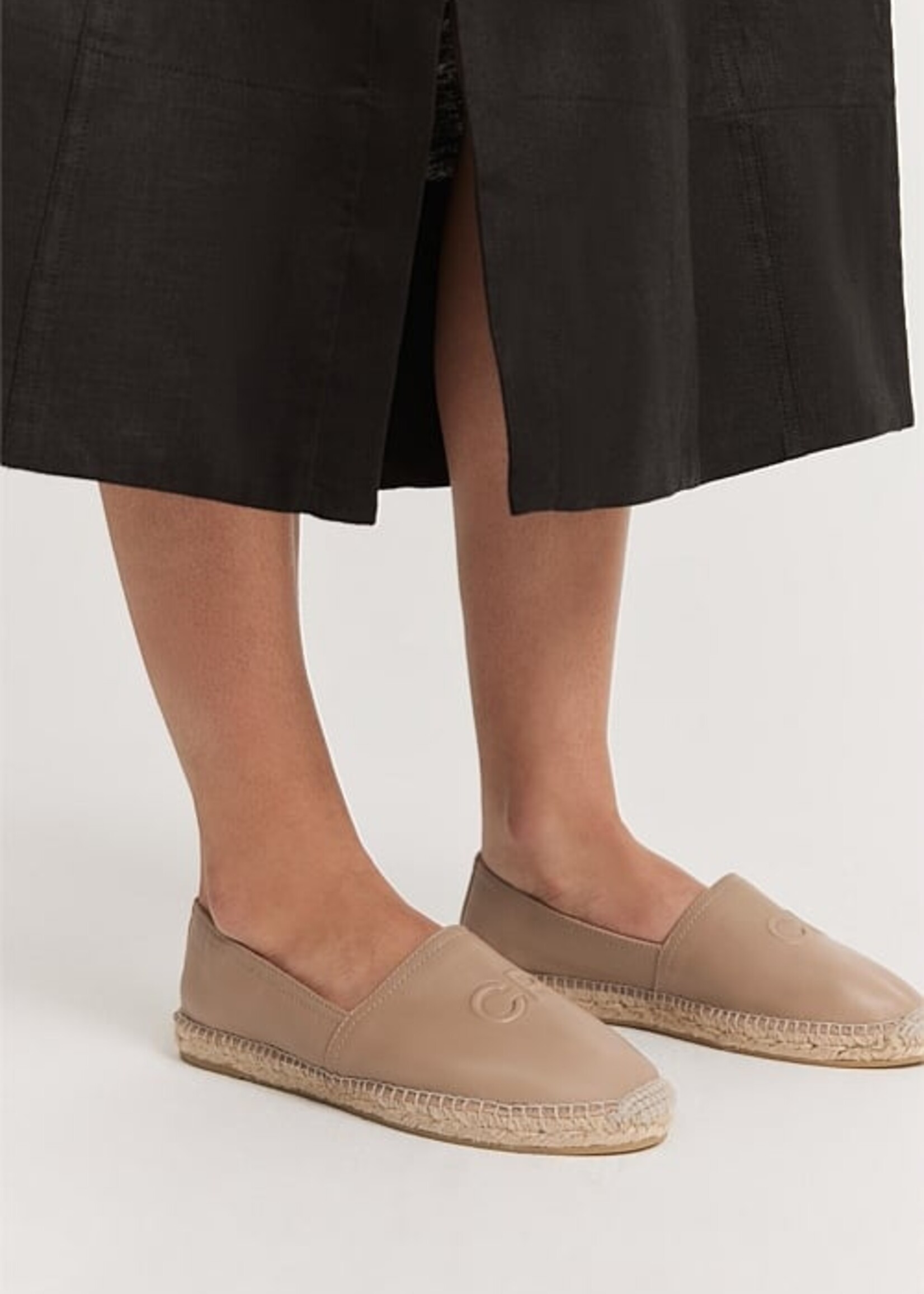 Logo Espadrille Shoe Dark Camel 41