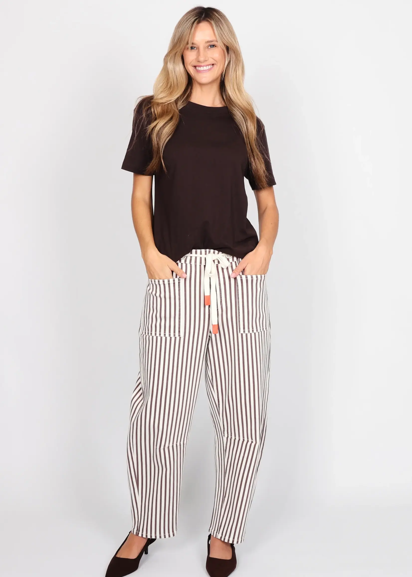 Carter Barrel Jean - Chocolate Stripe
