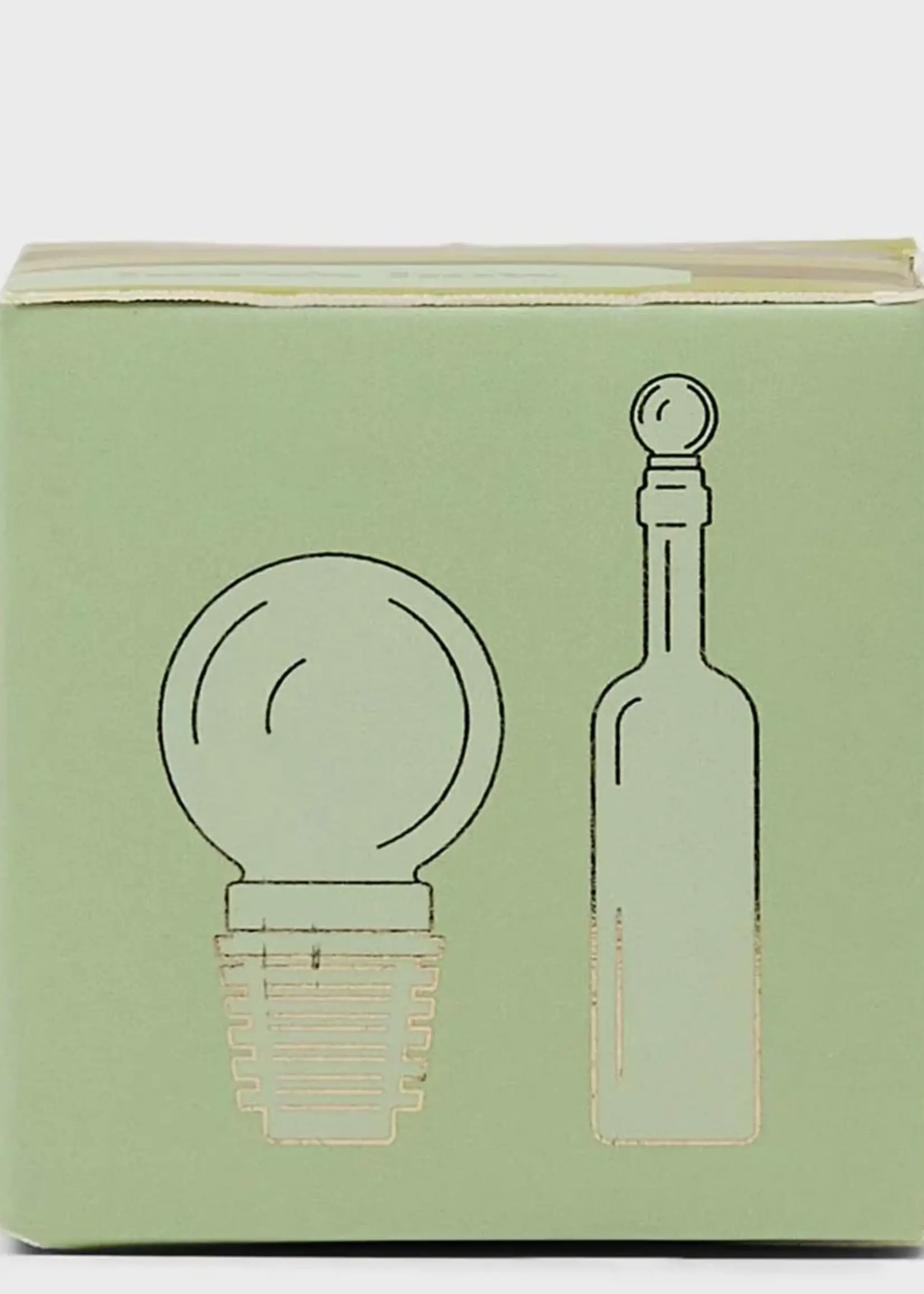 Design Works The Moony Glass Bottle Stopper Olive