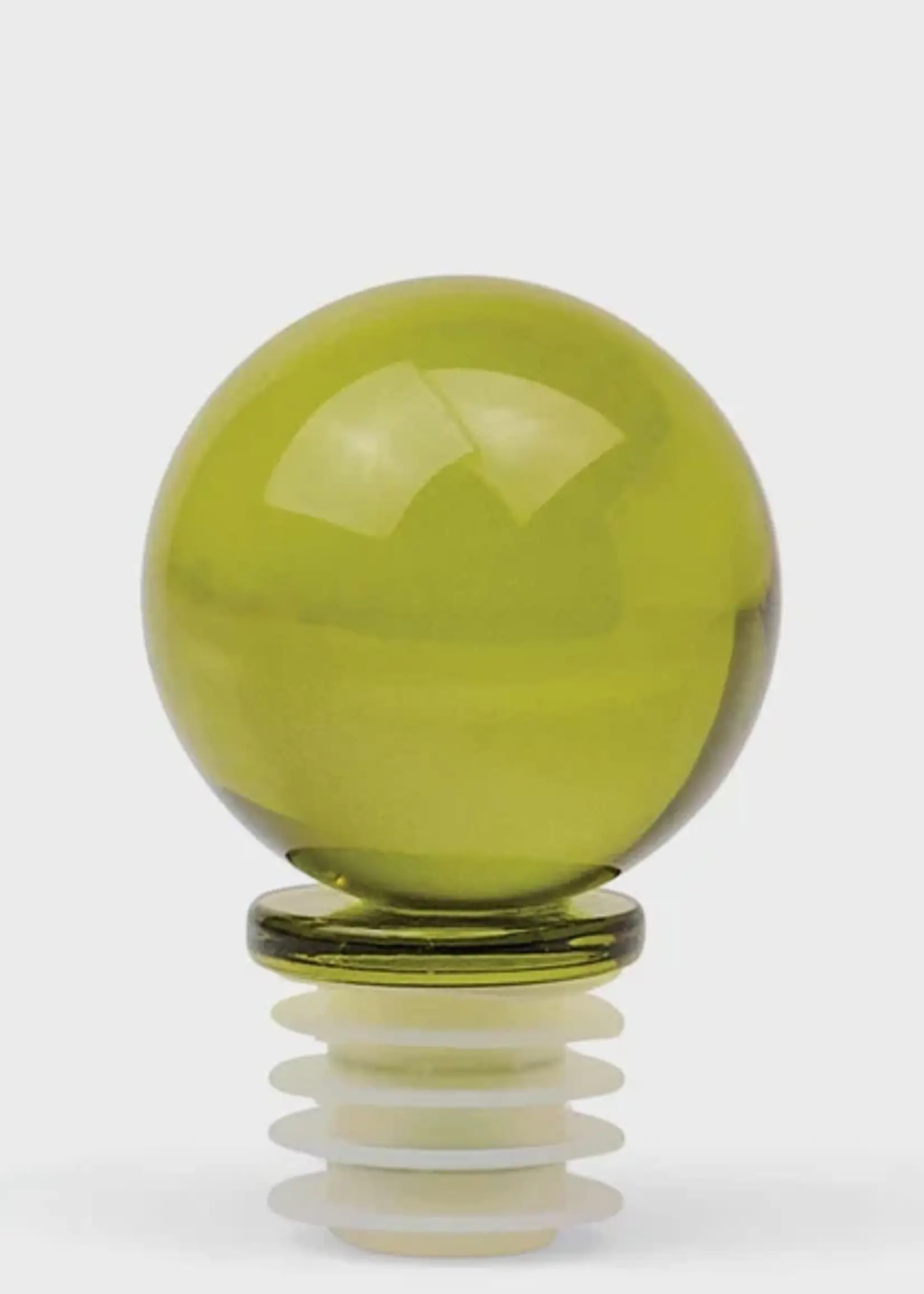 Design Works The Moony Glass Bottle Stopper Olive