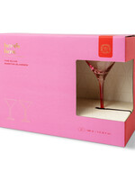 Design Works The Olive Martini Glass Set of 2 Pink & Red
