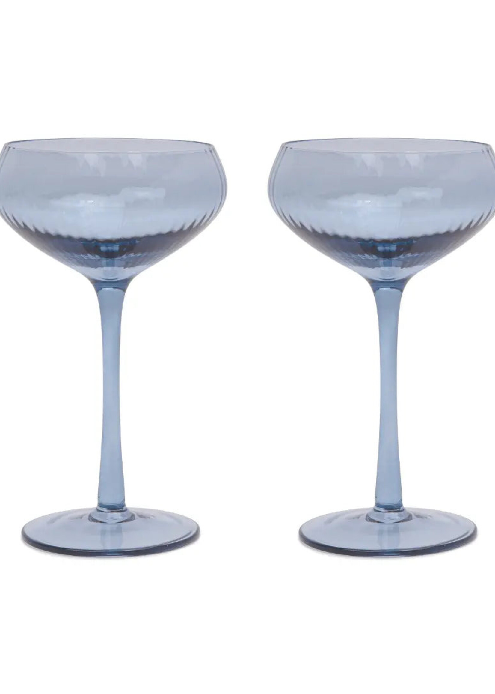 Design Works The Lou Couple Glass Set of 2 Blue