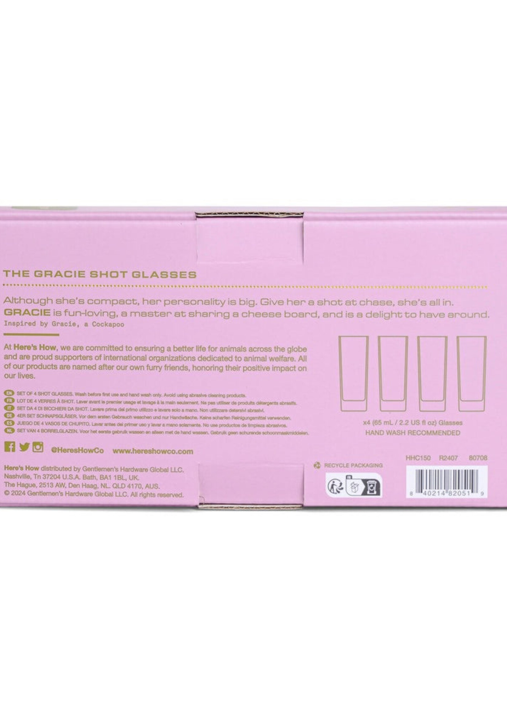 Design Works The Gracie Set of 4 Shot Glasses