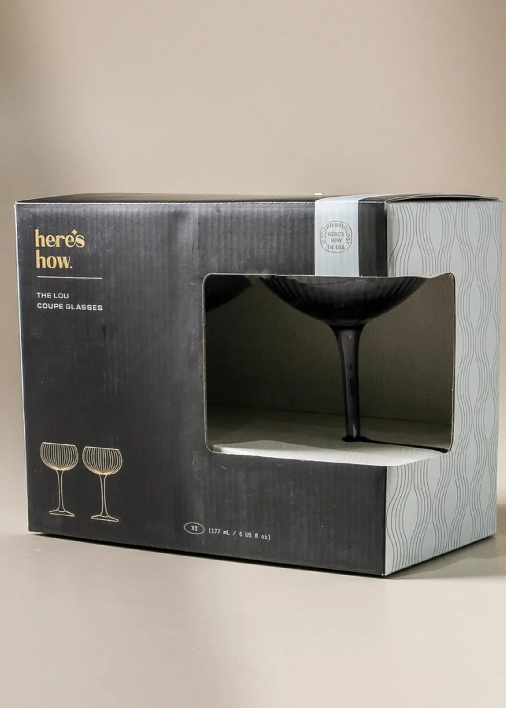 The Lou Couple Glasses Set Of 2 Smoke