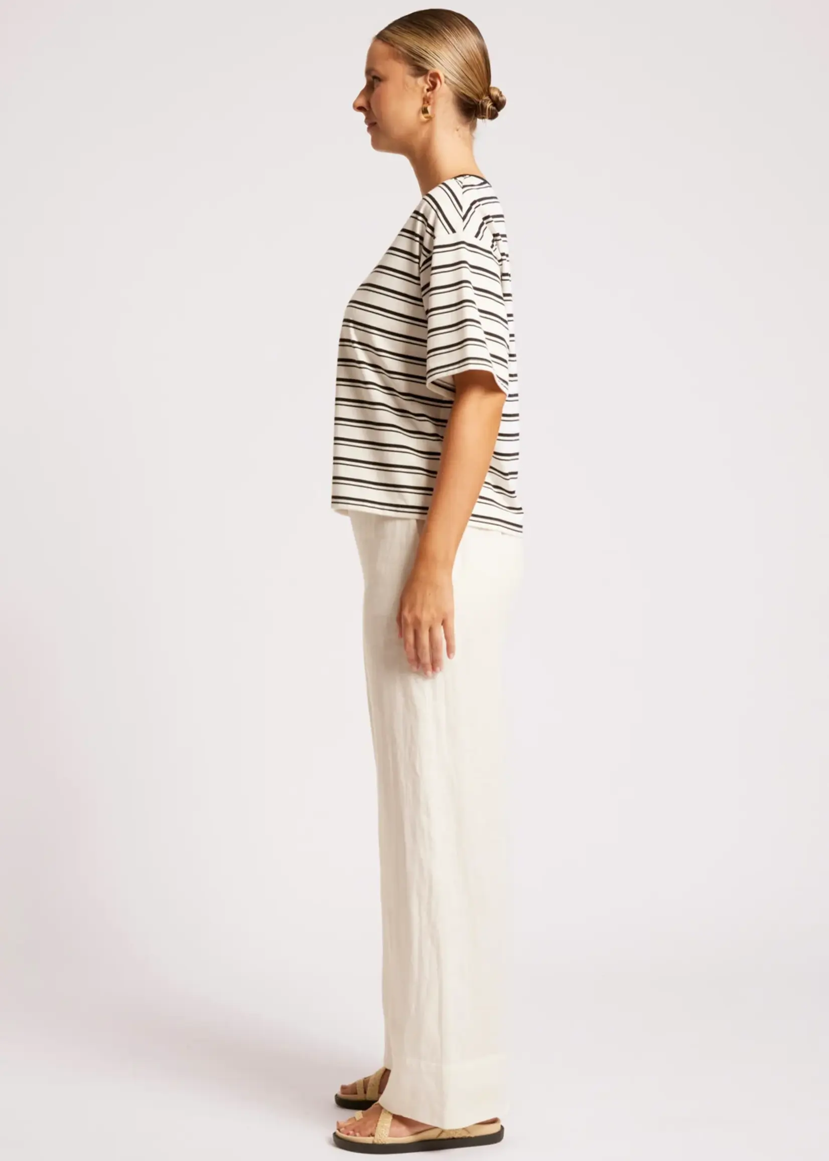EB & Ive Paloma Striped Tshirt - Black/White