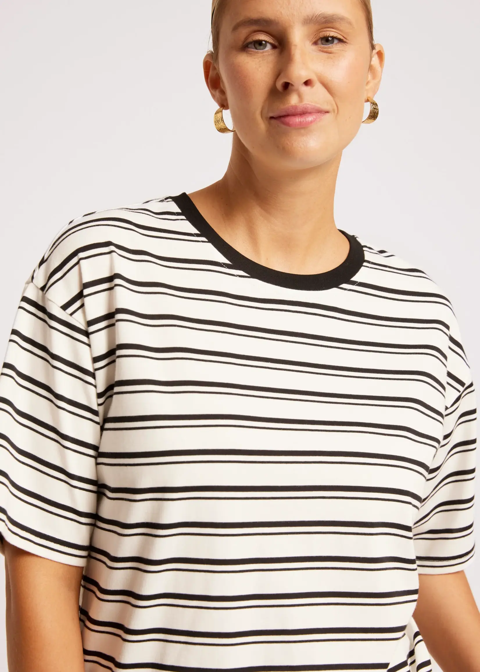 EB & Ive Paloma Striped Tshirt - Black/White