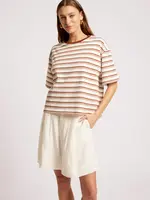 EB & Ive Paloma Striped T-shirt - Dune/White