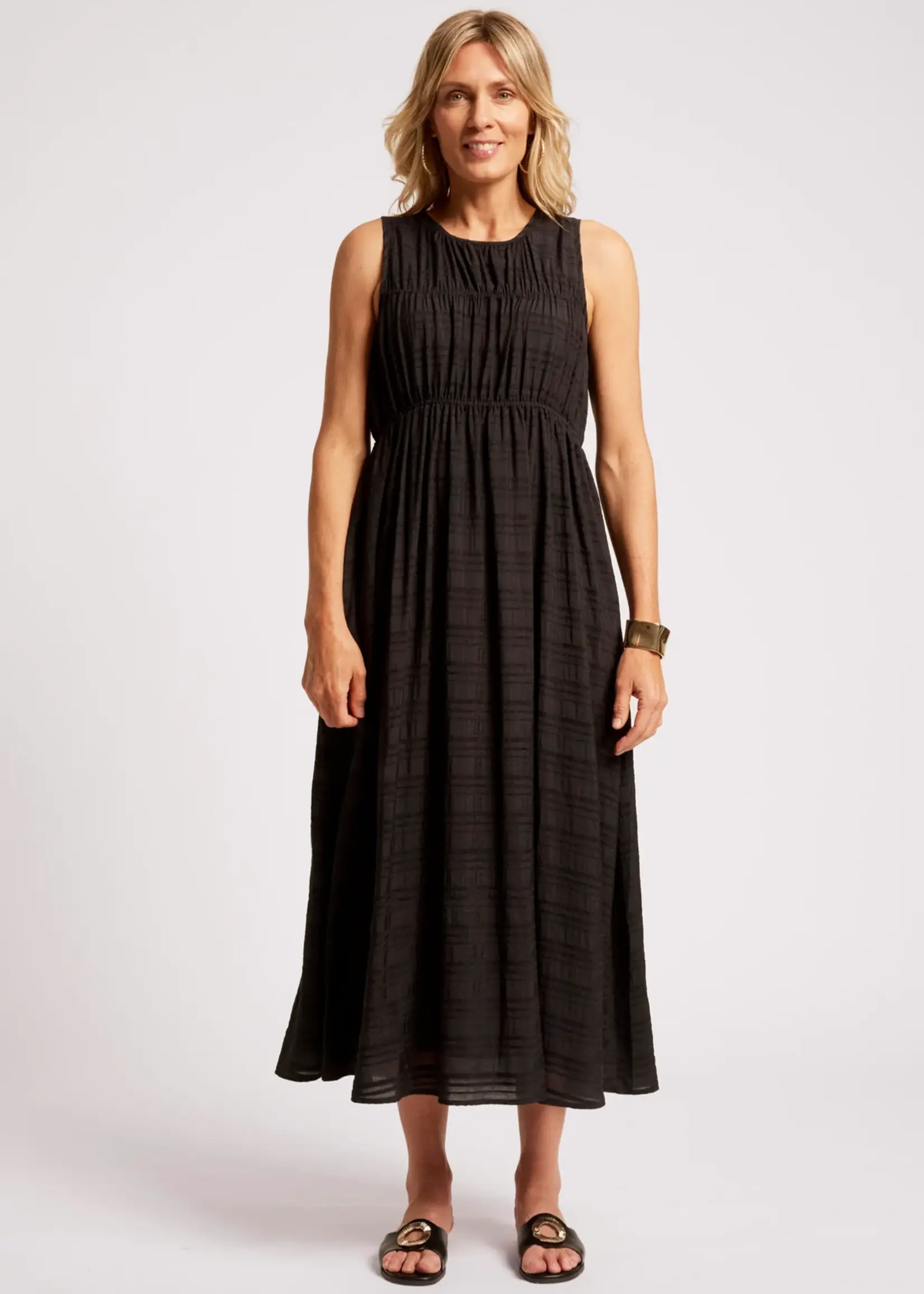 EB & Ive Sovana Ruched Maxi Dress - Black