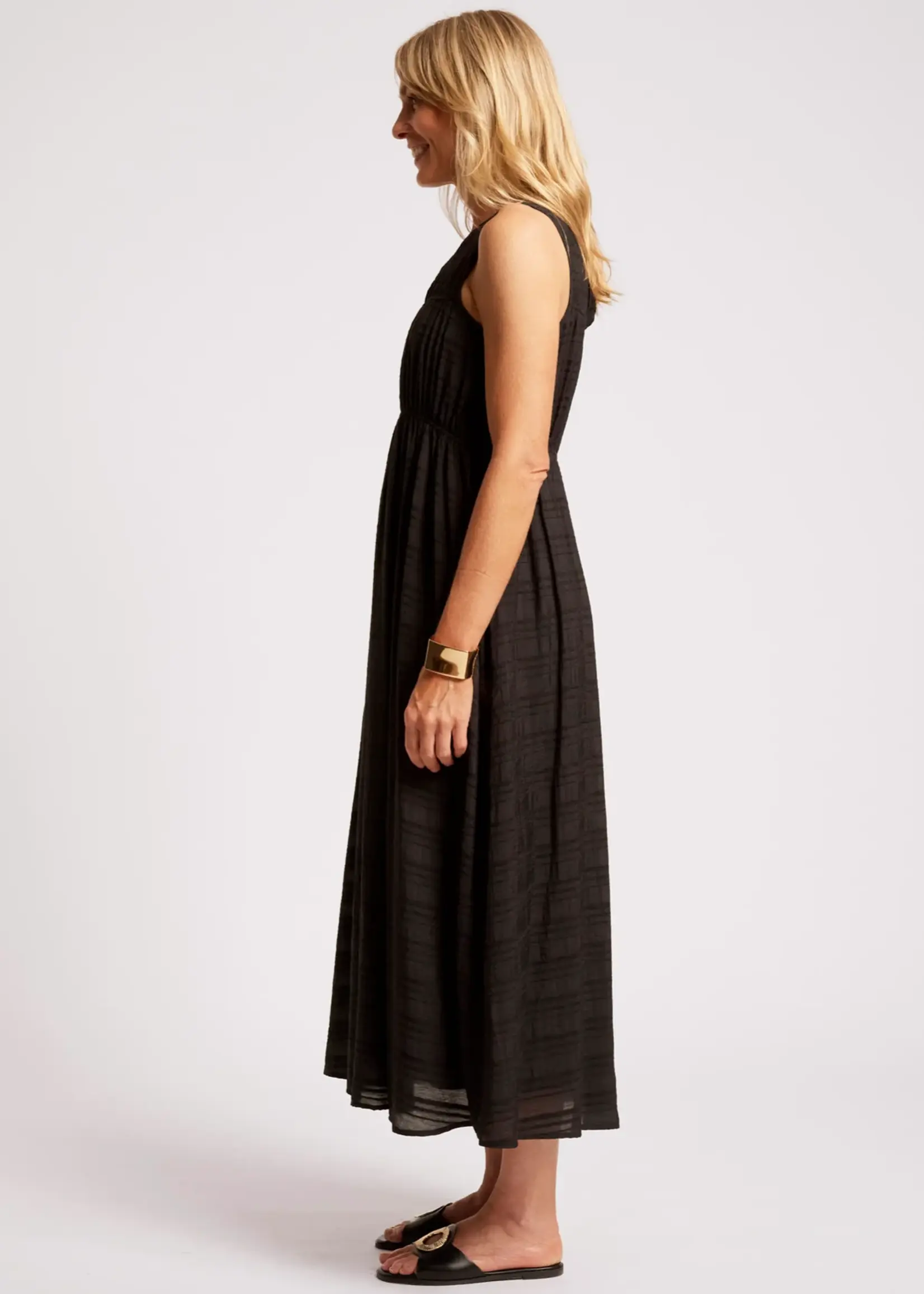 EB & Ive Sovana Ruched Maxi Dress - Black