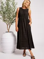 EB & Ive Sovana Ruched Maxi Dress - Black