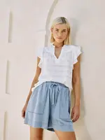 EB & Ive Sovana Frill Tank - White