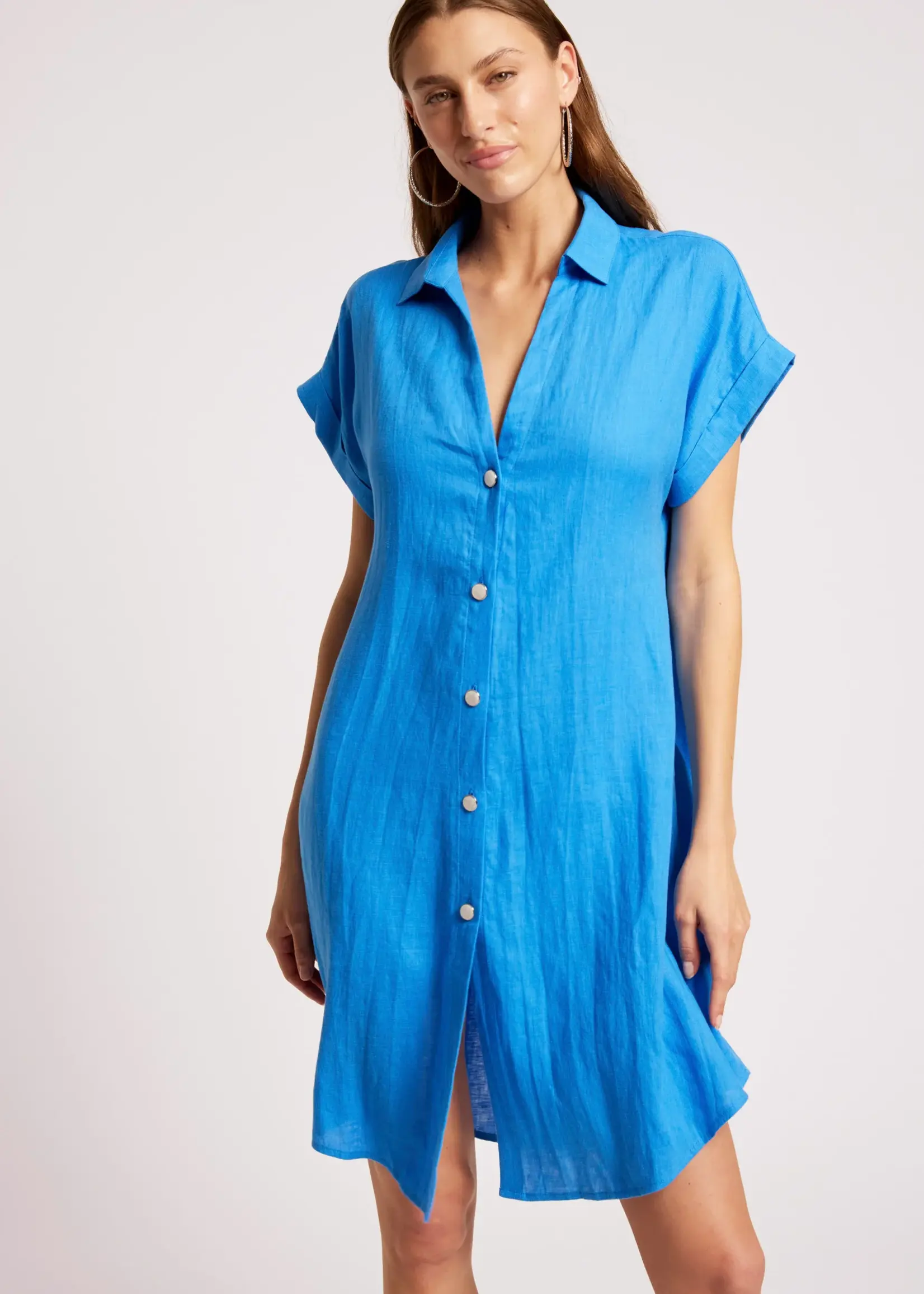 EB & Ive Maris Shirt Dress - Marine