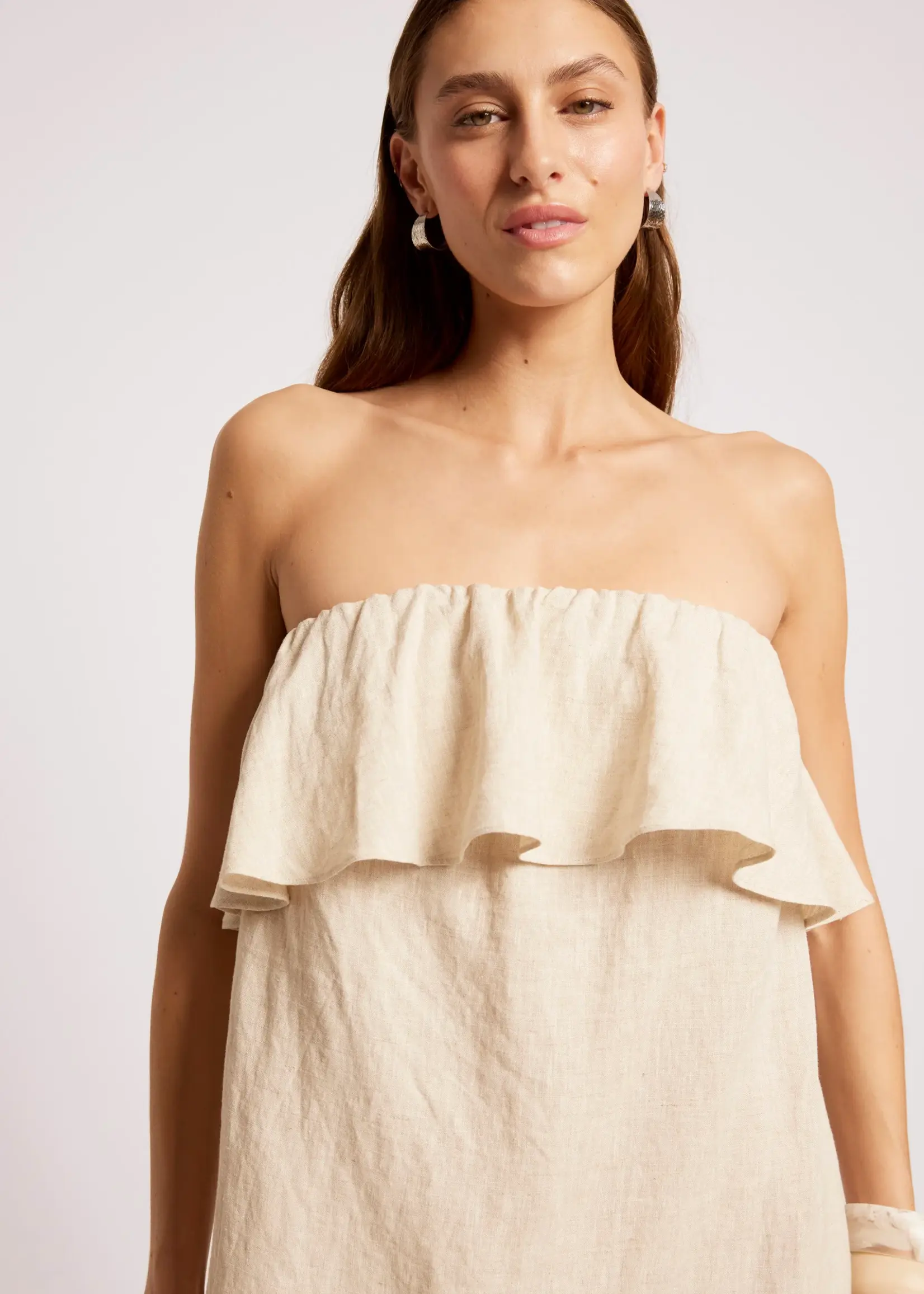 EB & Ive Maris Strapless Dress - Tusk