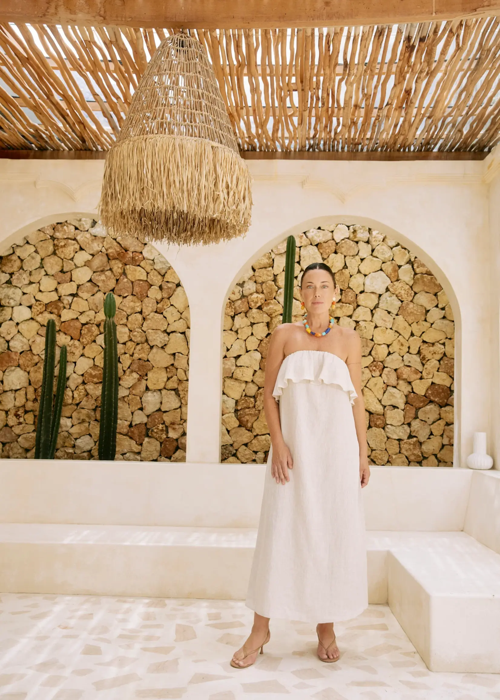 EB & Ive Maris Strapless Dress - Tusk