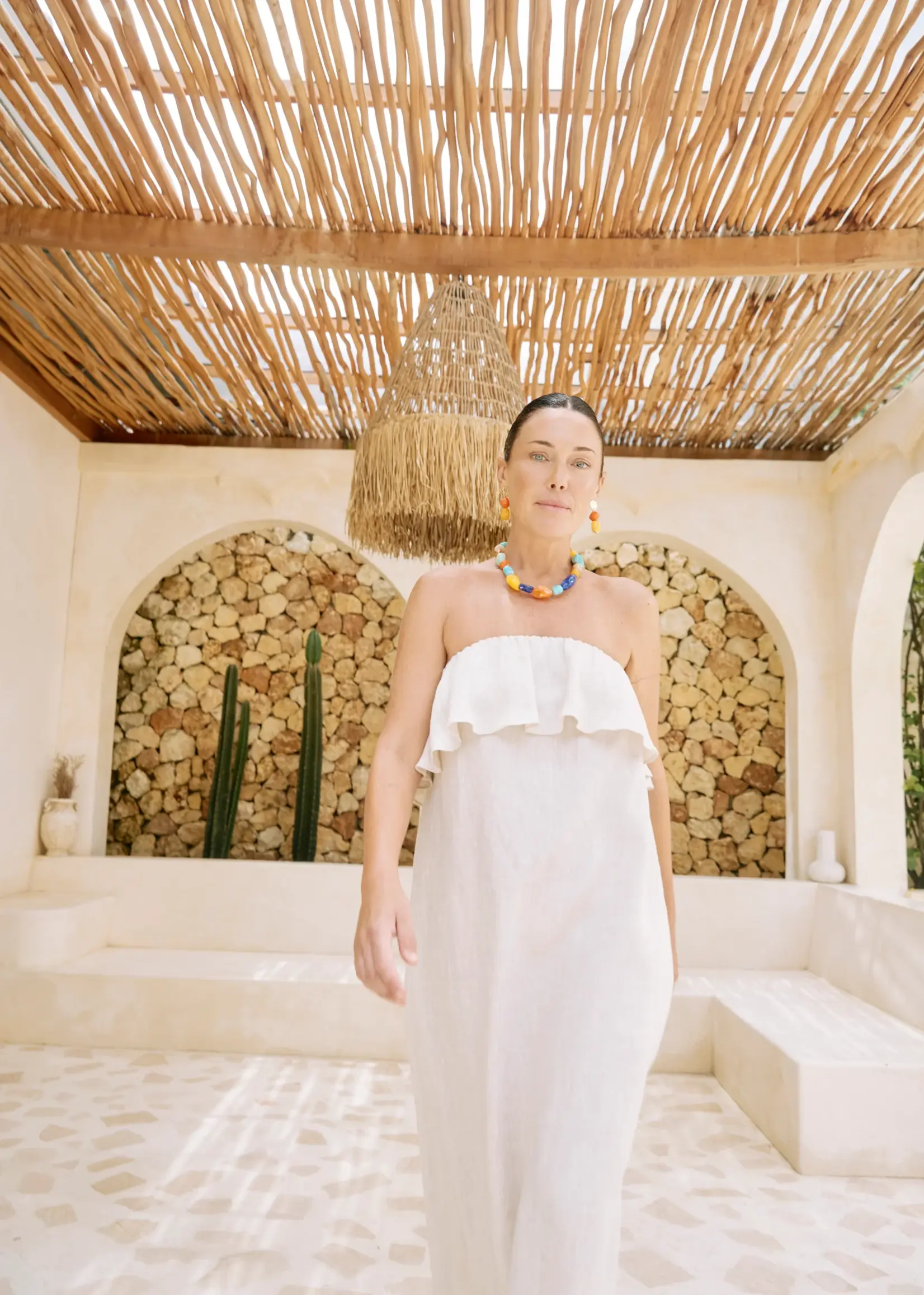 EB & Ive Maris Strapless Dress - Tusk