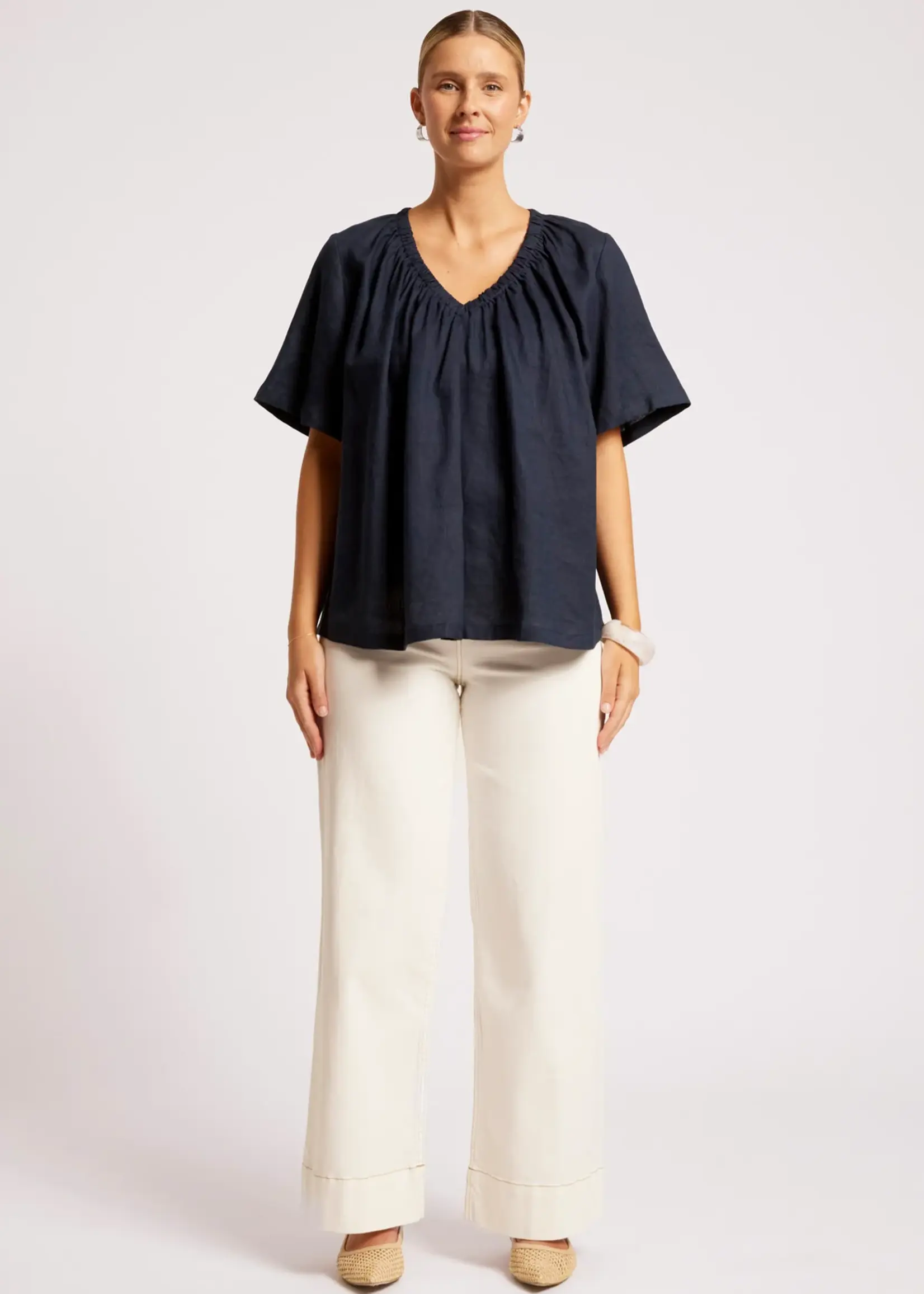 EB & Ive Cove Relaxed Top - Indigo