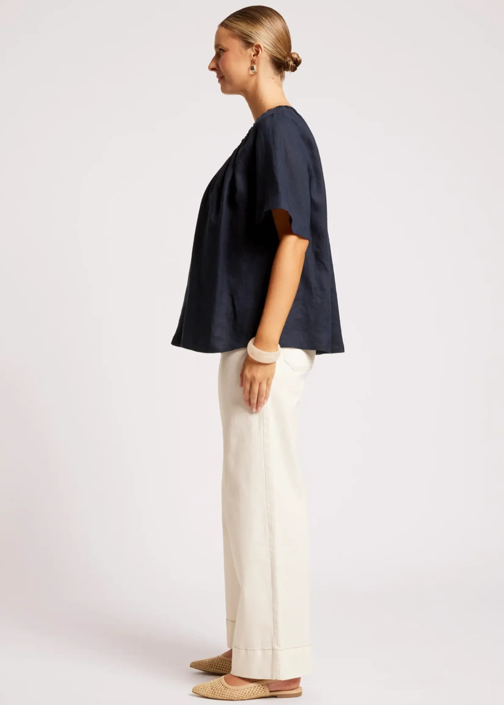 EB & Ive Cove Relaxed Top - Indigo