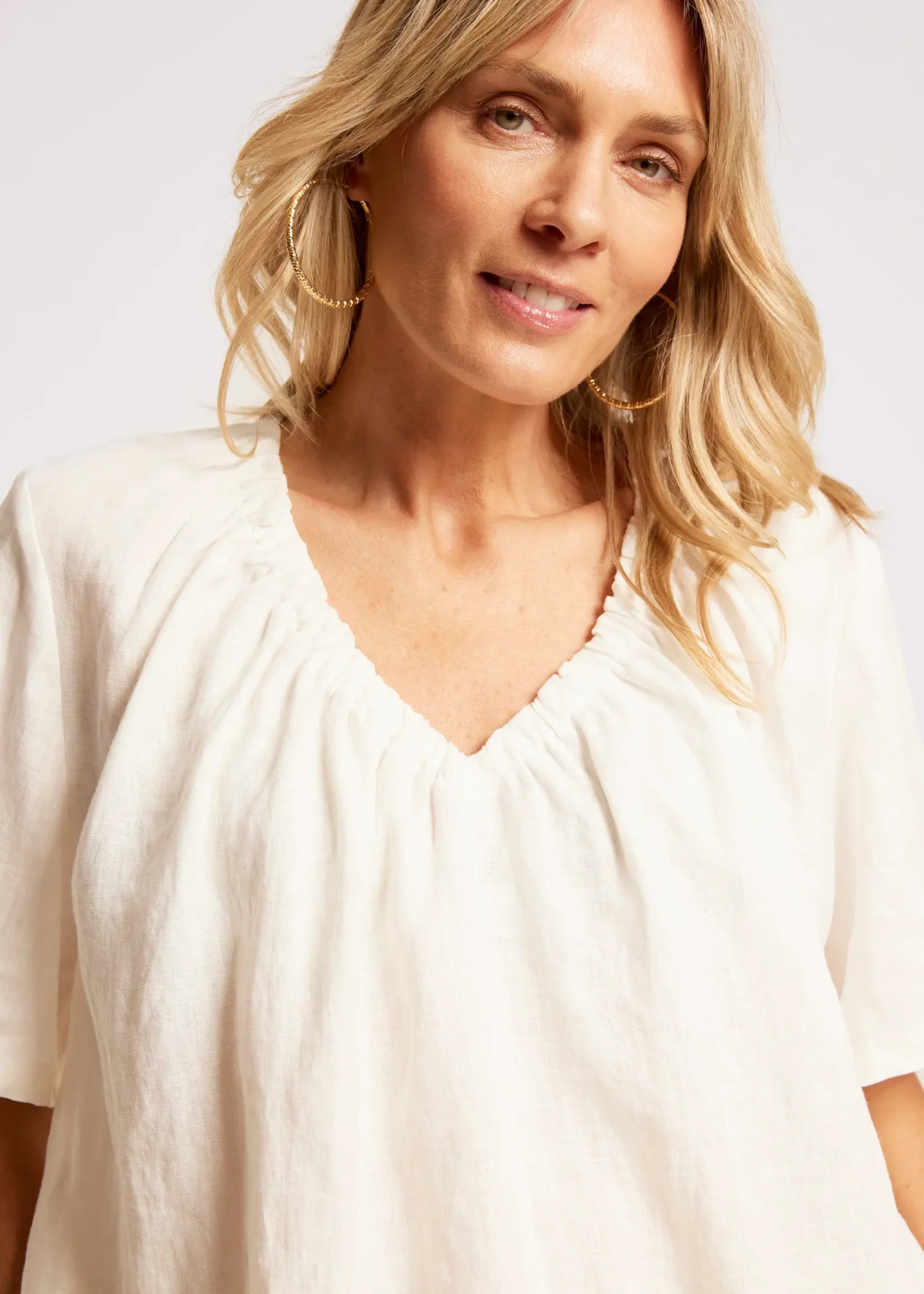 EB & Ive Cove Relaxed Top - White