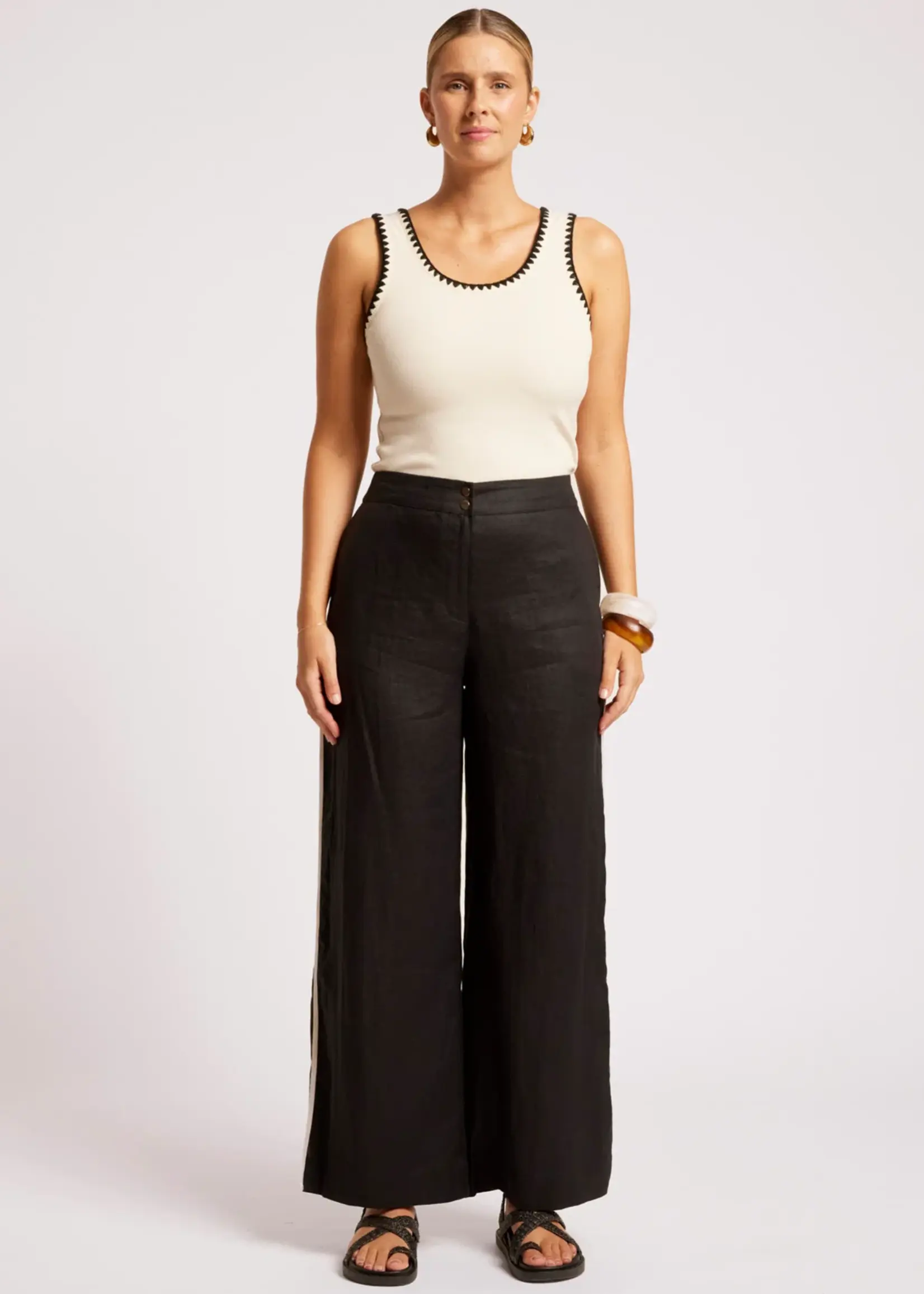 EB & Ive Maris Splice Pant - Black/Tusk