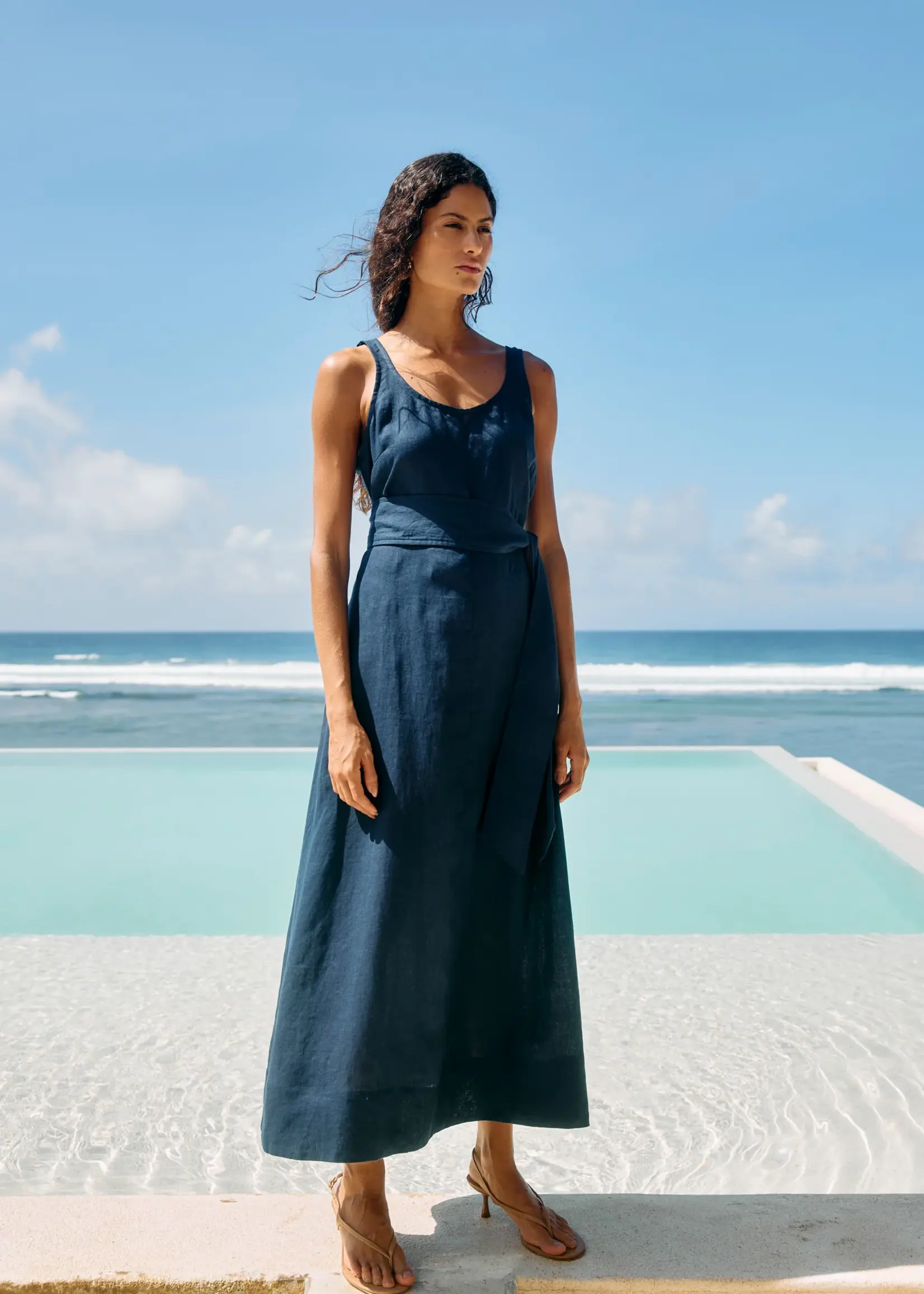 EB & Ive Cove Tank Maxi  Dress - Indigo