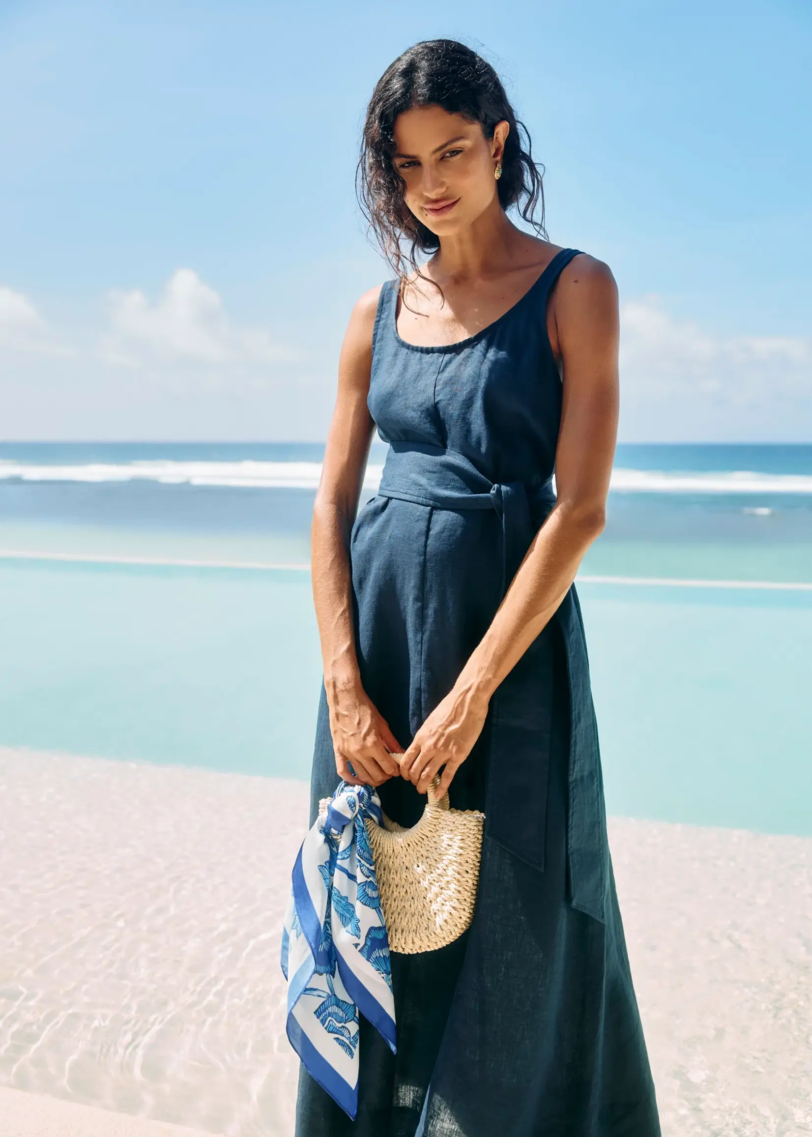 EB & Ive Cove Tank Maxi  Dress - Indigo