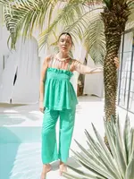 EB & Ive Cove Relaxed Pant - Jade