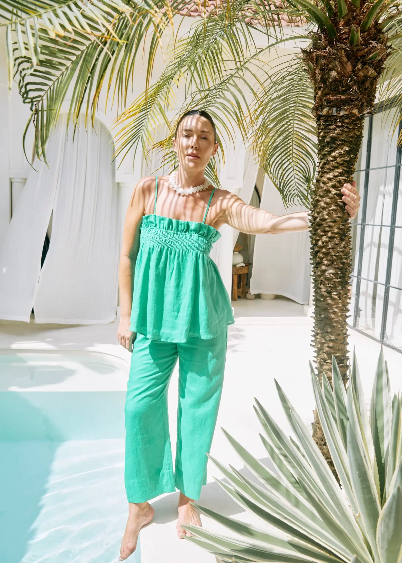 EB & Ive Cove Relaxed Pant - Jade