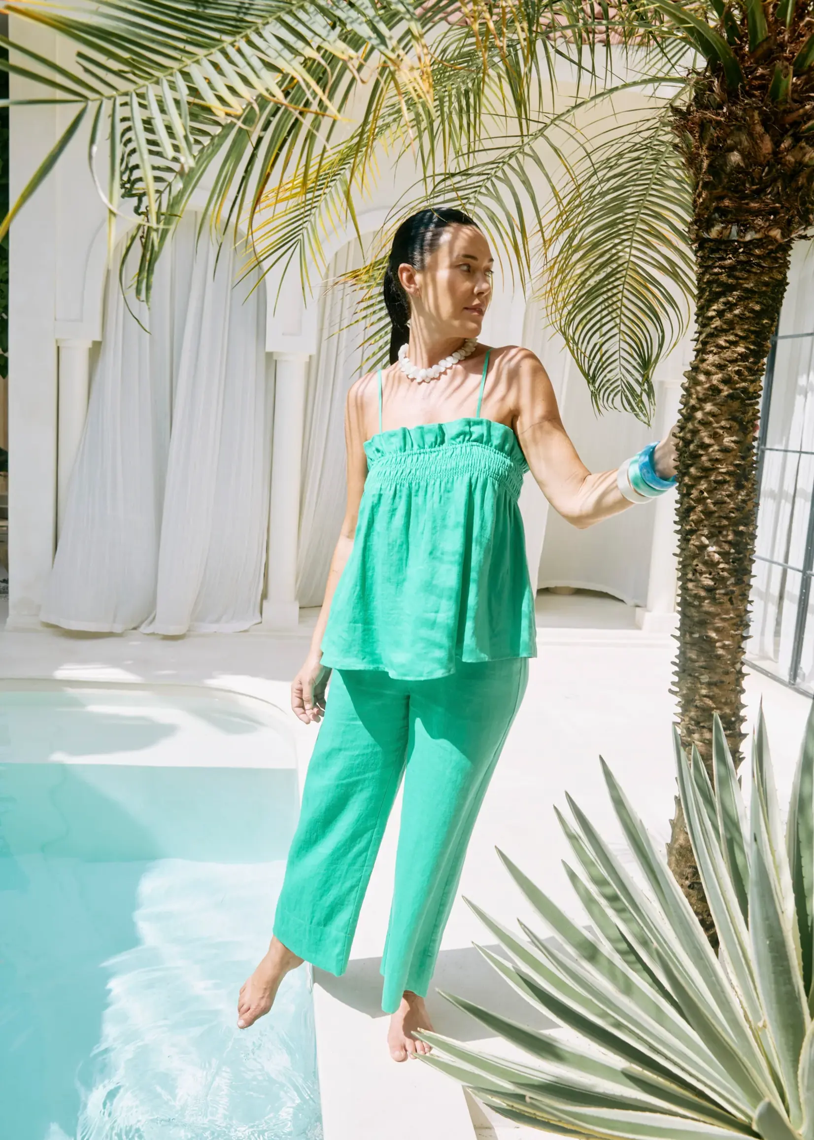EB & Ive Cove Relaxed Pant - Jade