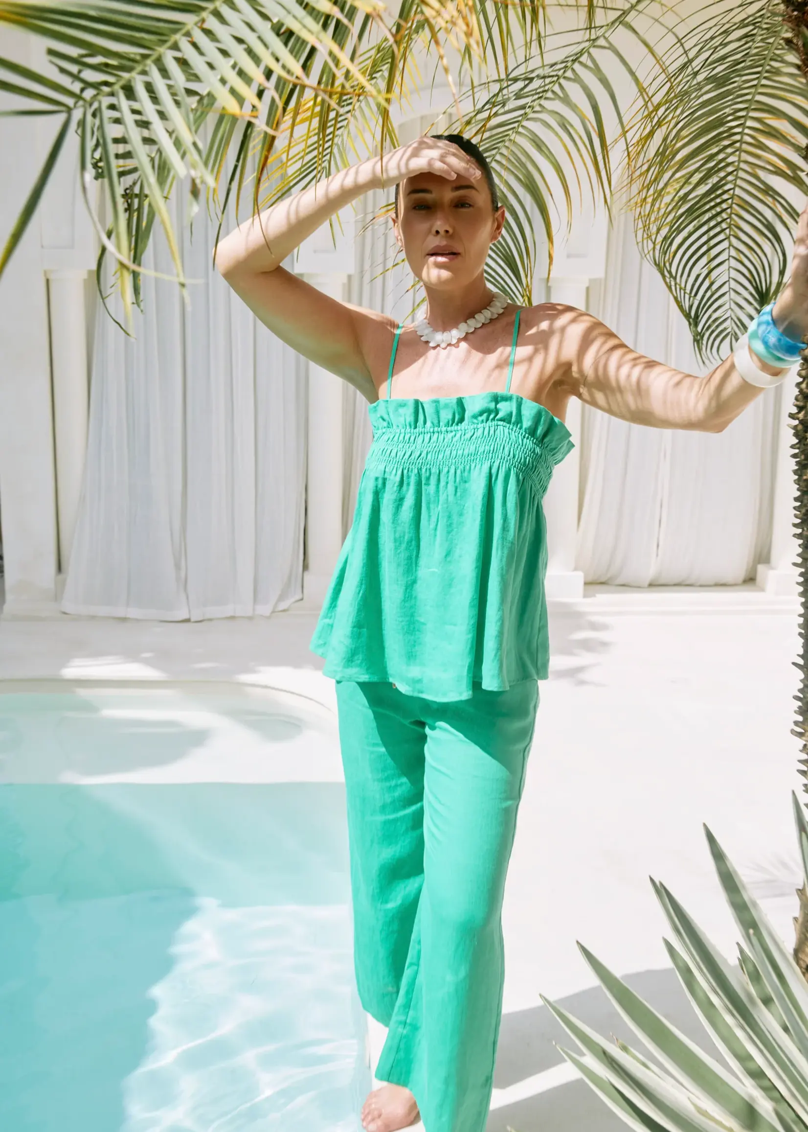 EB & Ive Cove Relaxed Pant - Jade