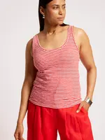 EB & Ive Casa Striped Tank - Aperol/White