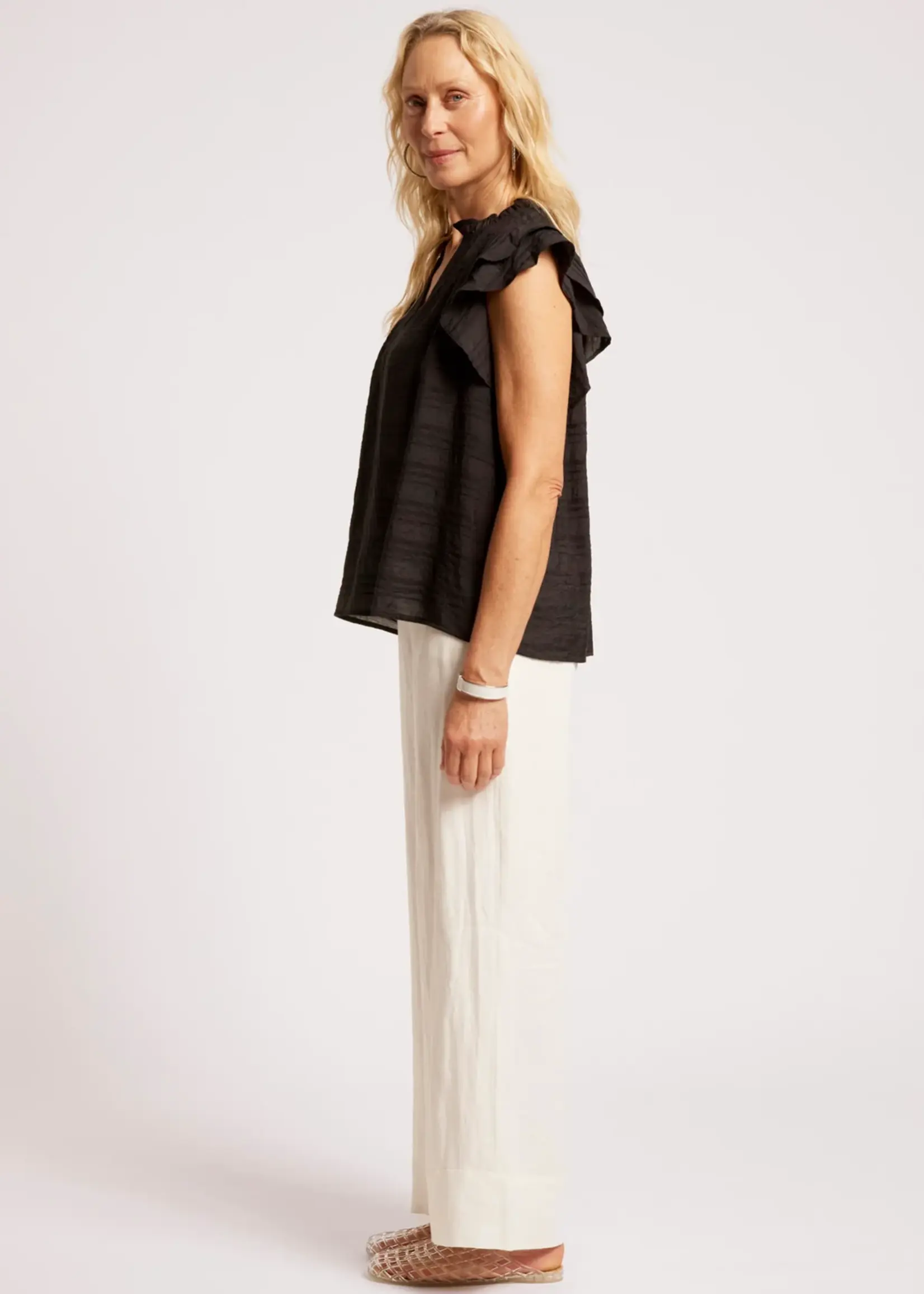 EB & Ive Sovana Frill Tank - Black
