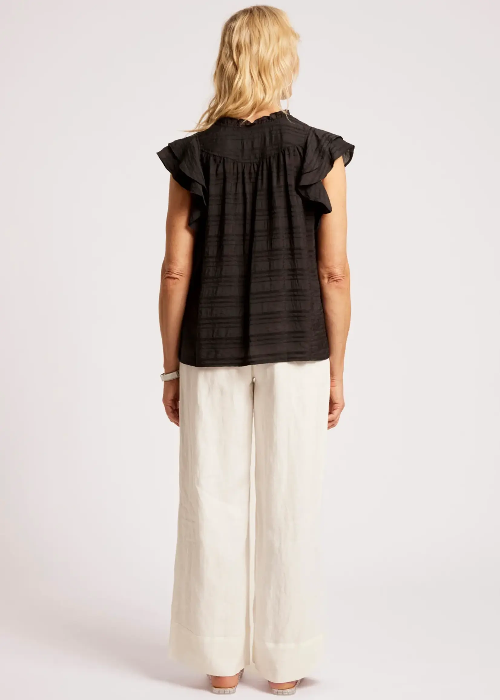 EB & Ive Sovana Frill Tank - Black
