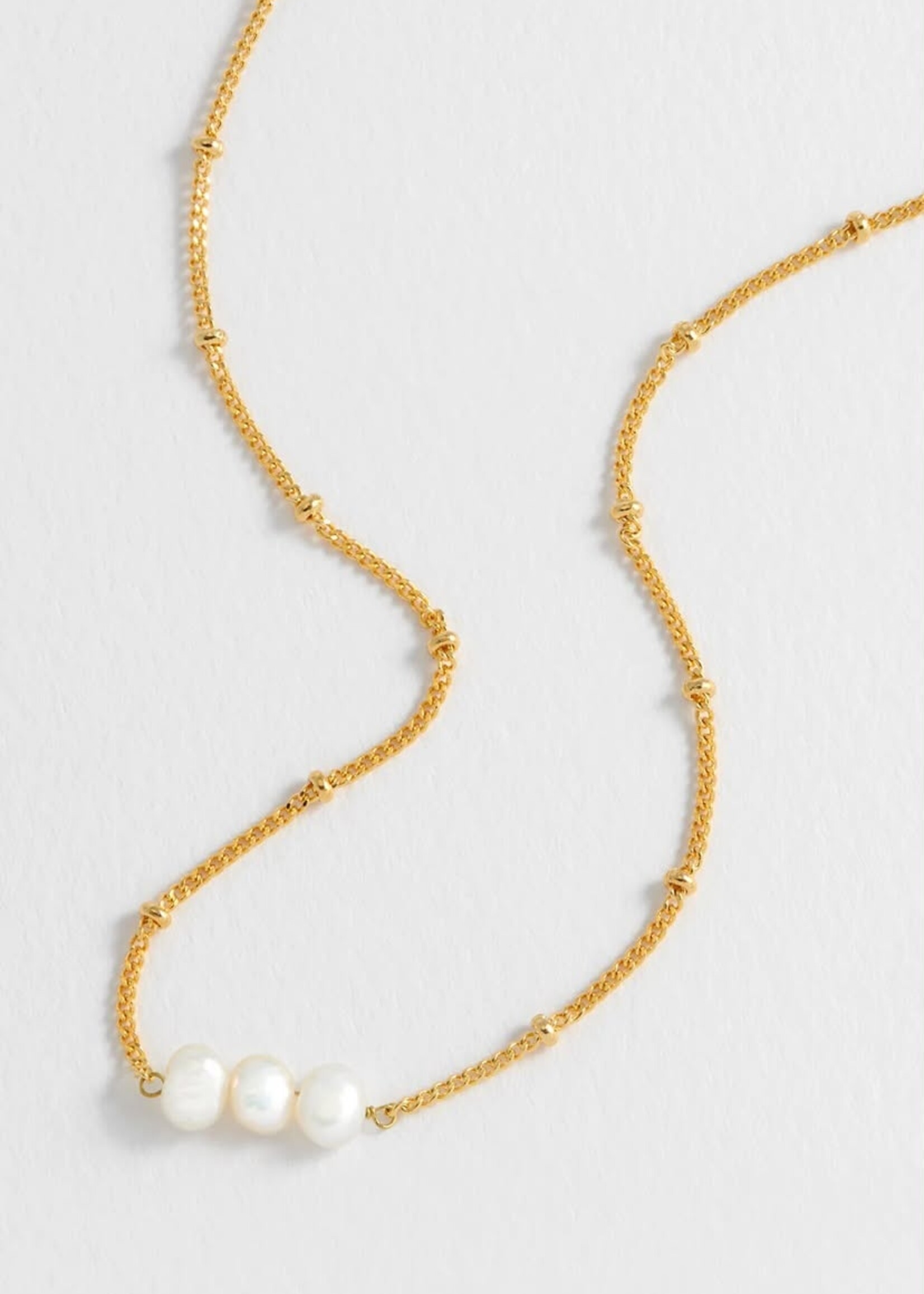 Beaded Chain and Pearl Necklace