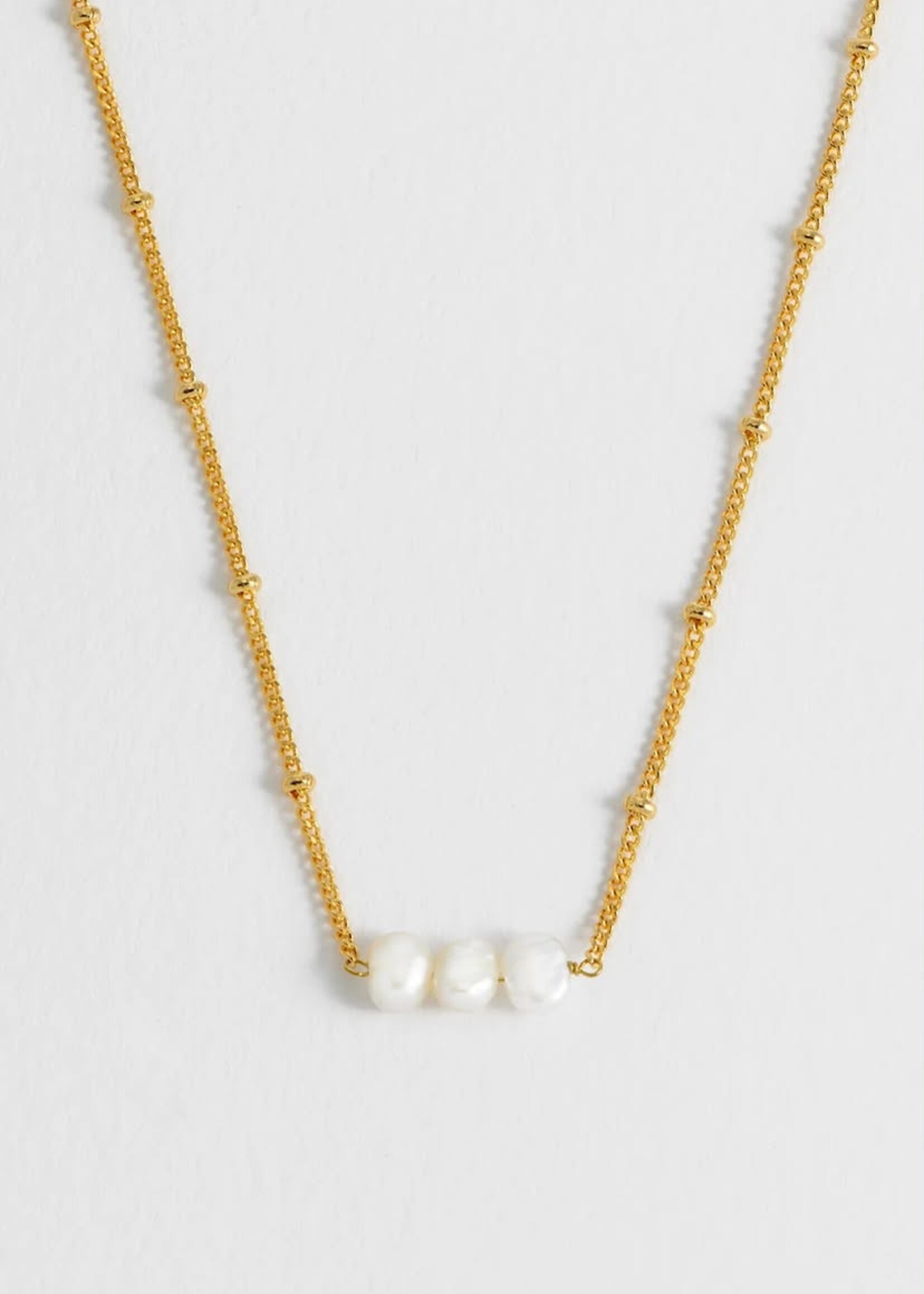 Beaded Chain and Pearl Necklace