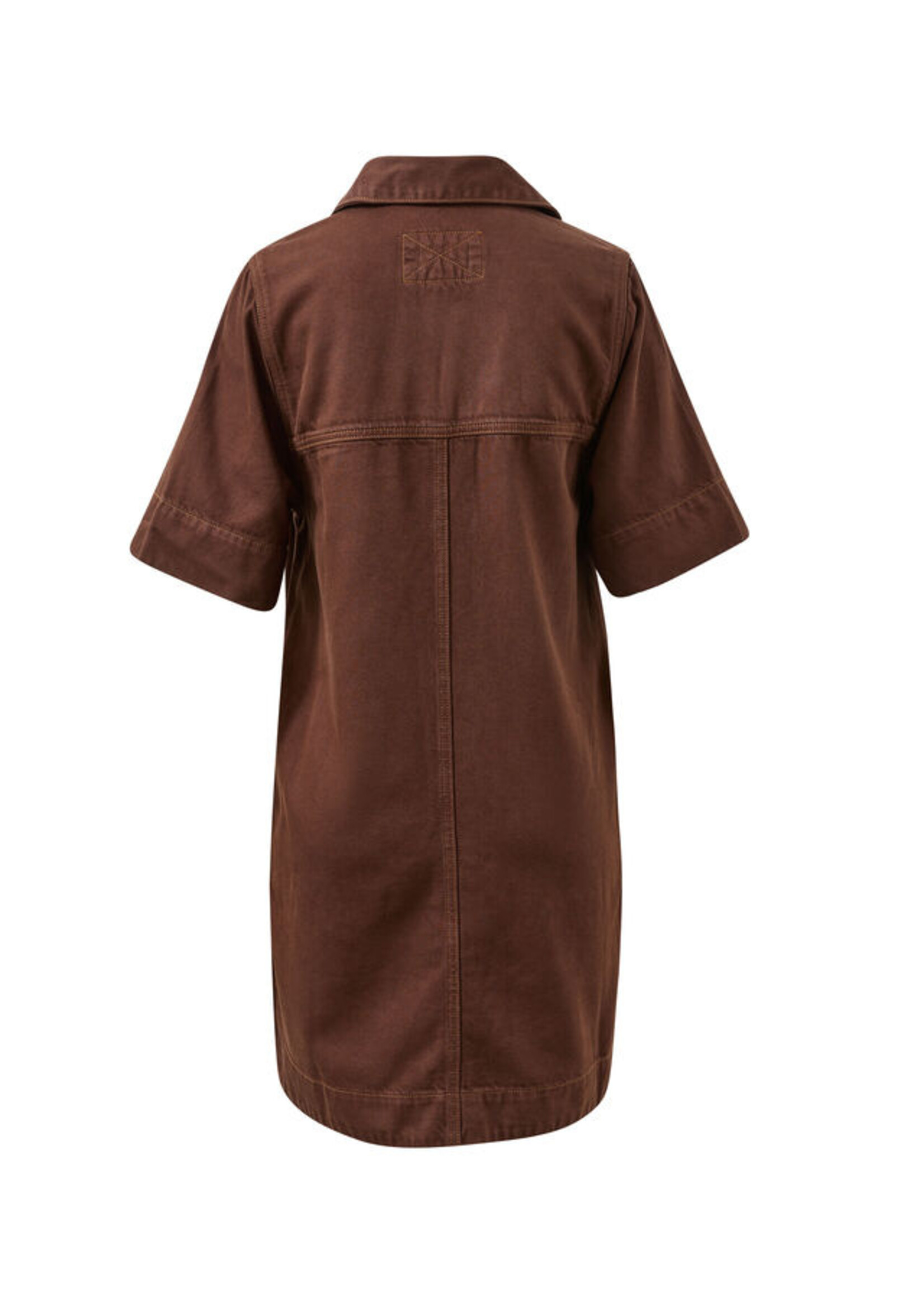 Ceres Life Bonnie Relaxed Shirt Dress - Chocolate