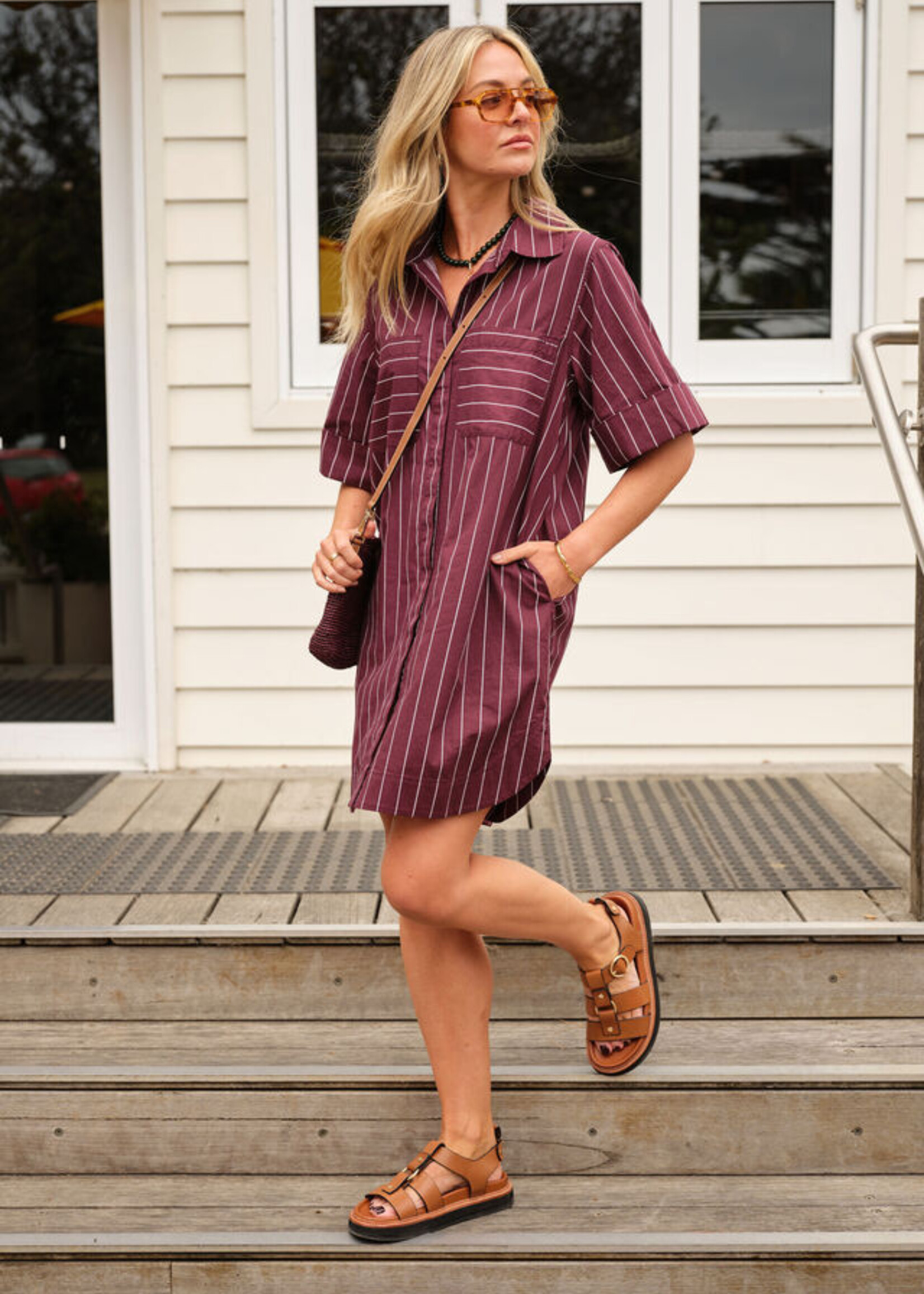 Ceres Life Sara Mini Shirt Dress