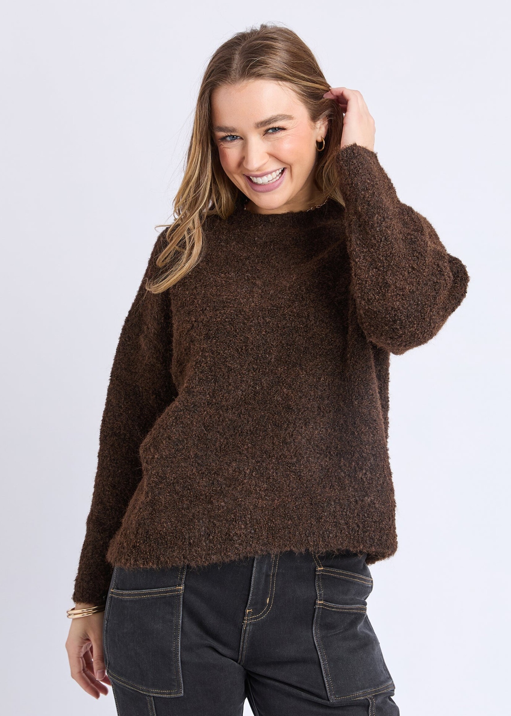 Foxwood Flint Knit Crew