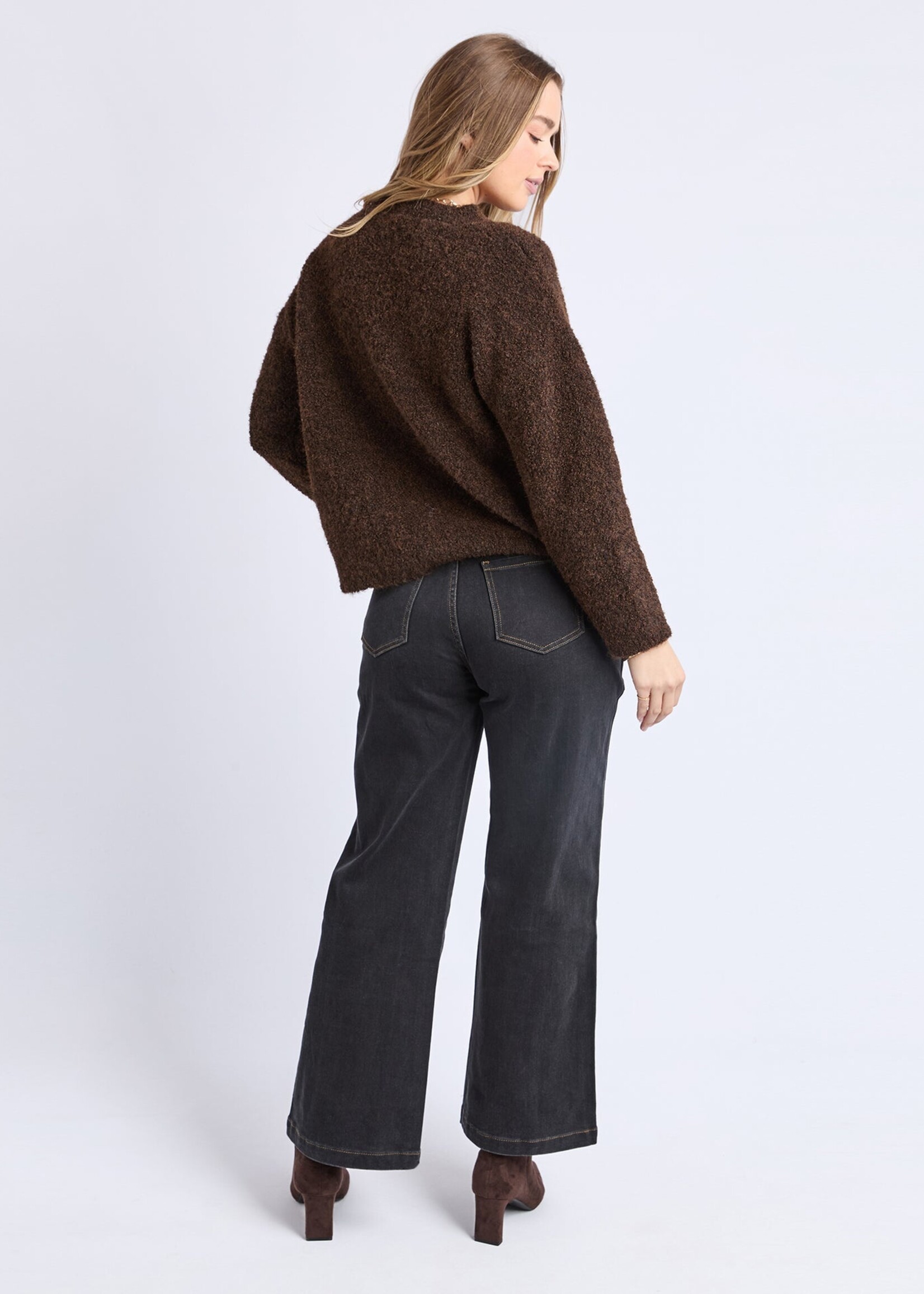 Foxwood Flint Knit Crew