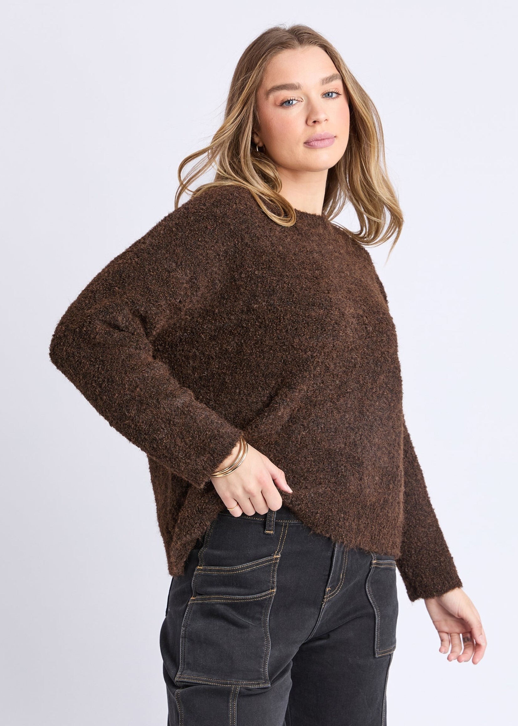 Foxwood Flint Knit Crew