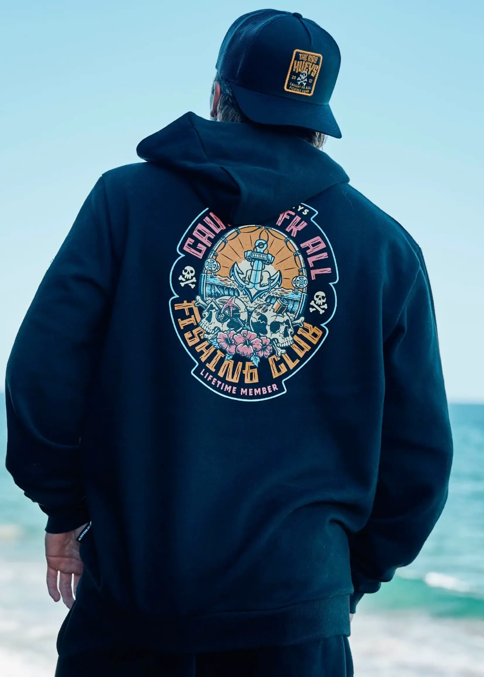 Mad Hueys Caught FK Skull / Hooded Pullover
