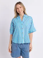 Elm Lifestyle Striped Holiday Shirt - Blue/White