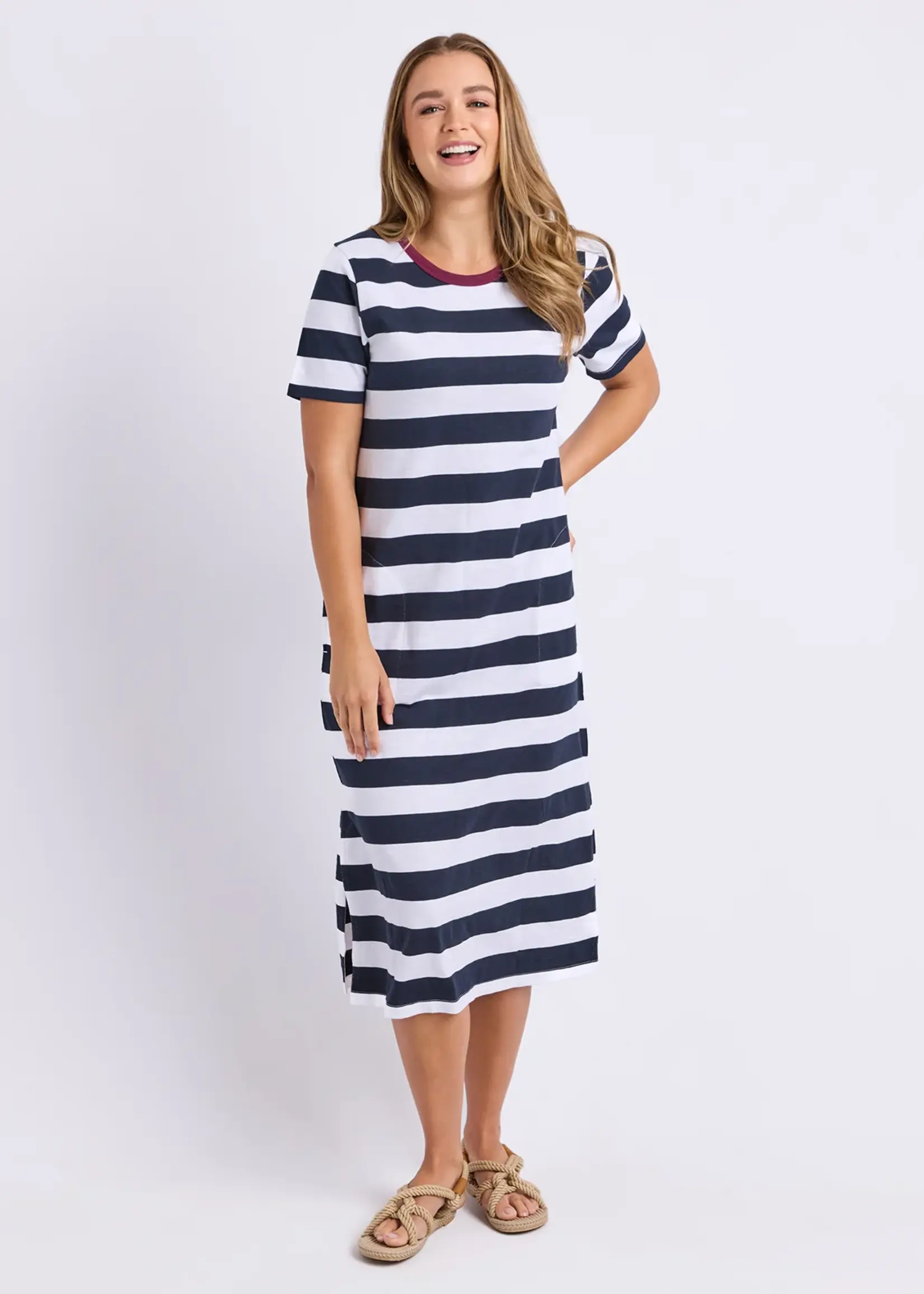 Foxwood Tallow Dress - Navy & White Stripe