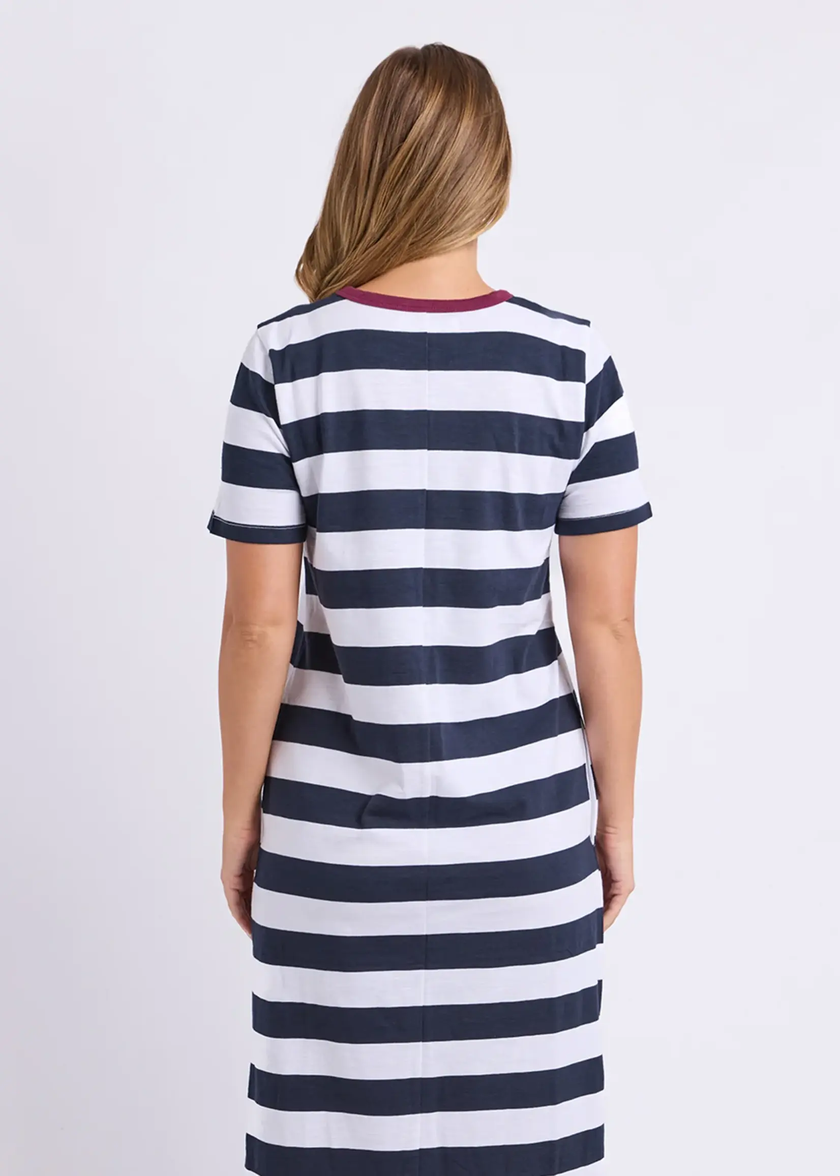 Foxwood Tallow Dress - Navy & White Stripe