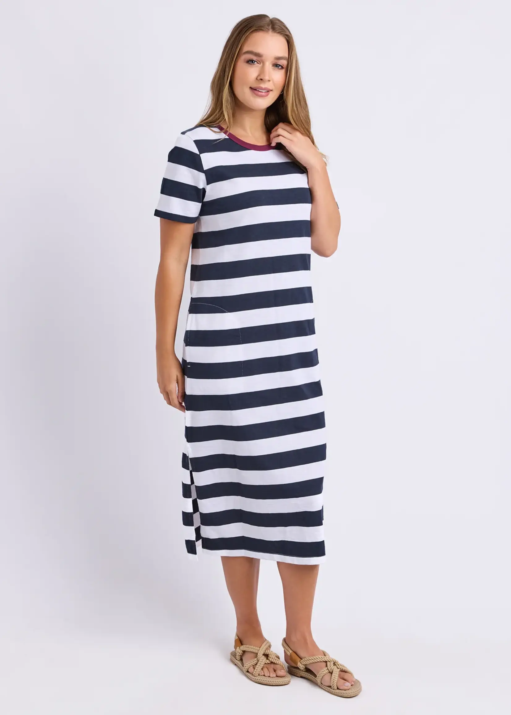 Foxwood Tallow Dress - Navy & White Stripe