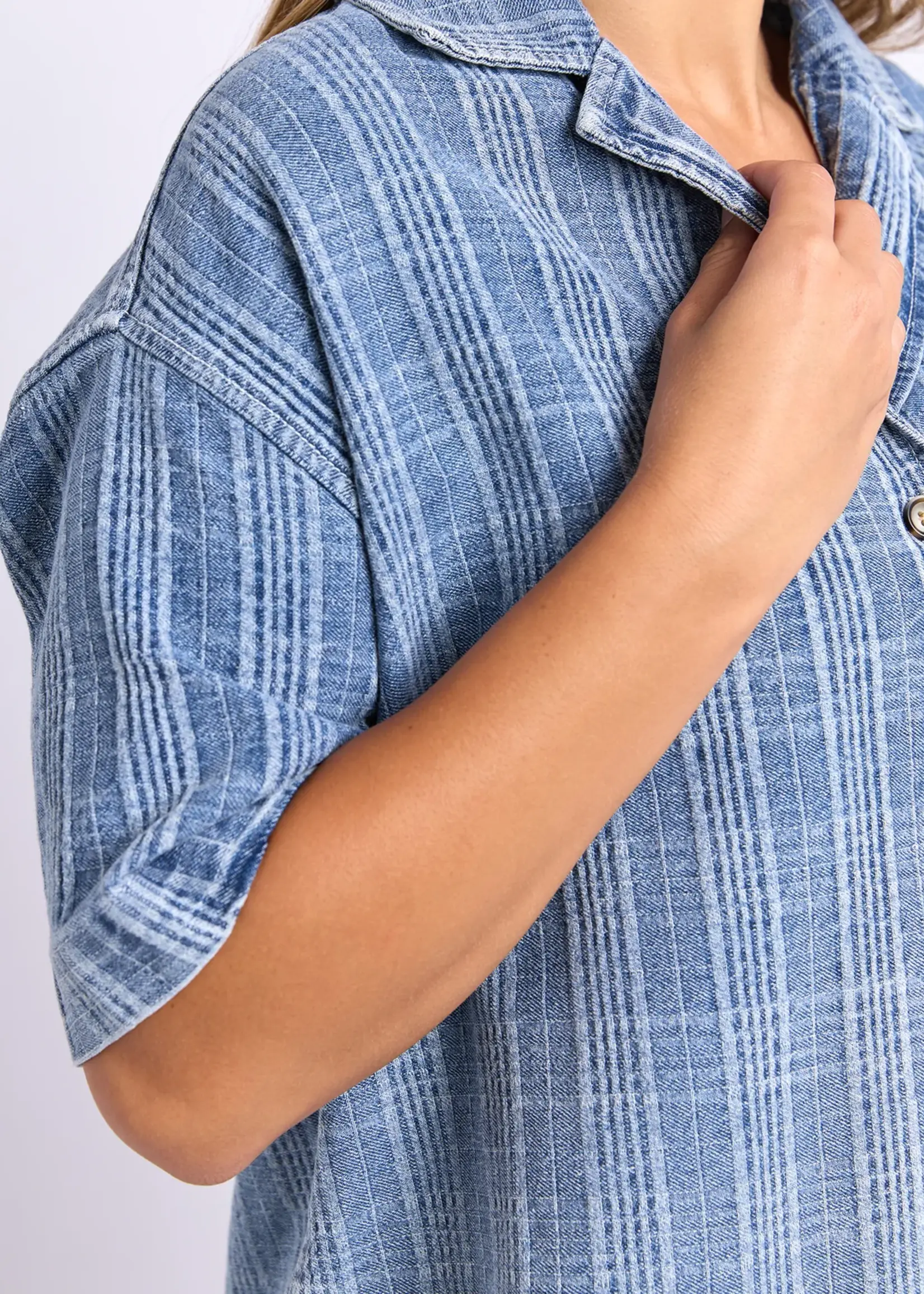 Foxwood Cove Shirt - Denim Check