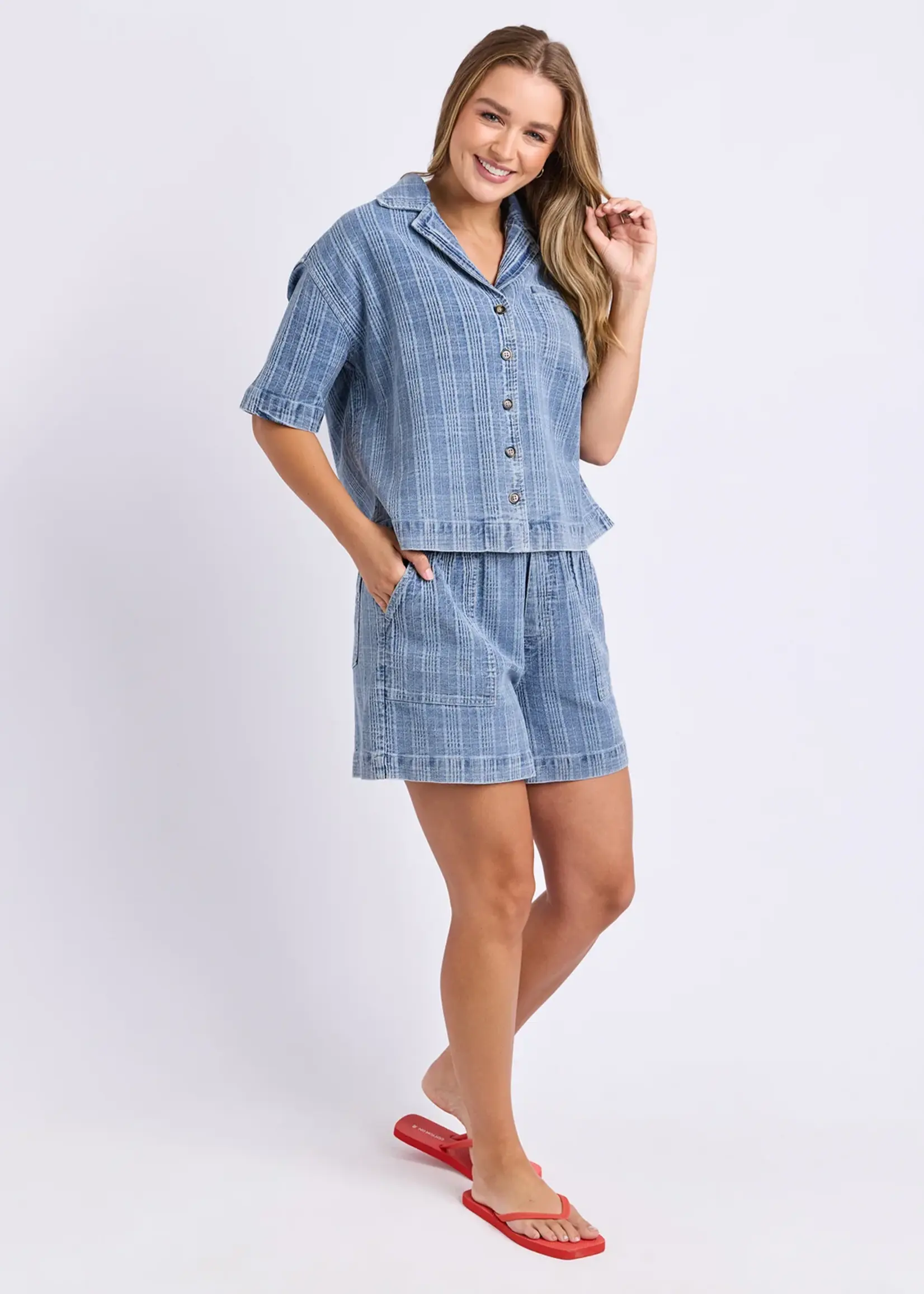 Foxwood Cove Shirt - Denim Check